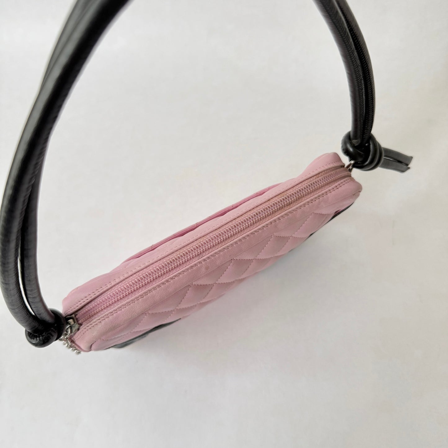 Chanel Pink Lambskin Quilted Cambon Pochette