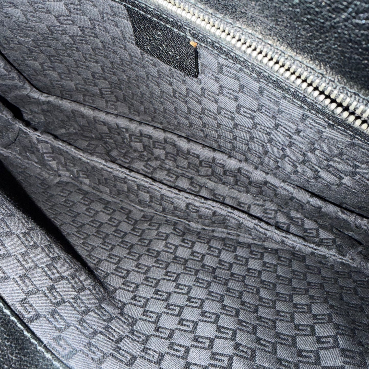 Gucci Black Velour & Leather Web Blondie Flap