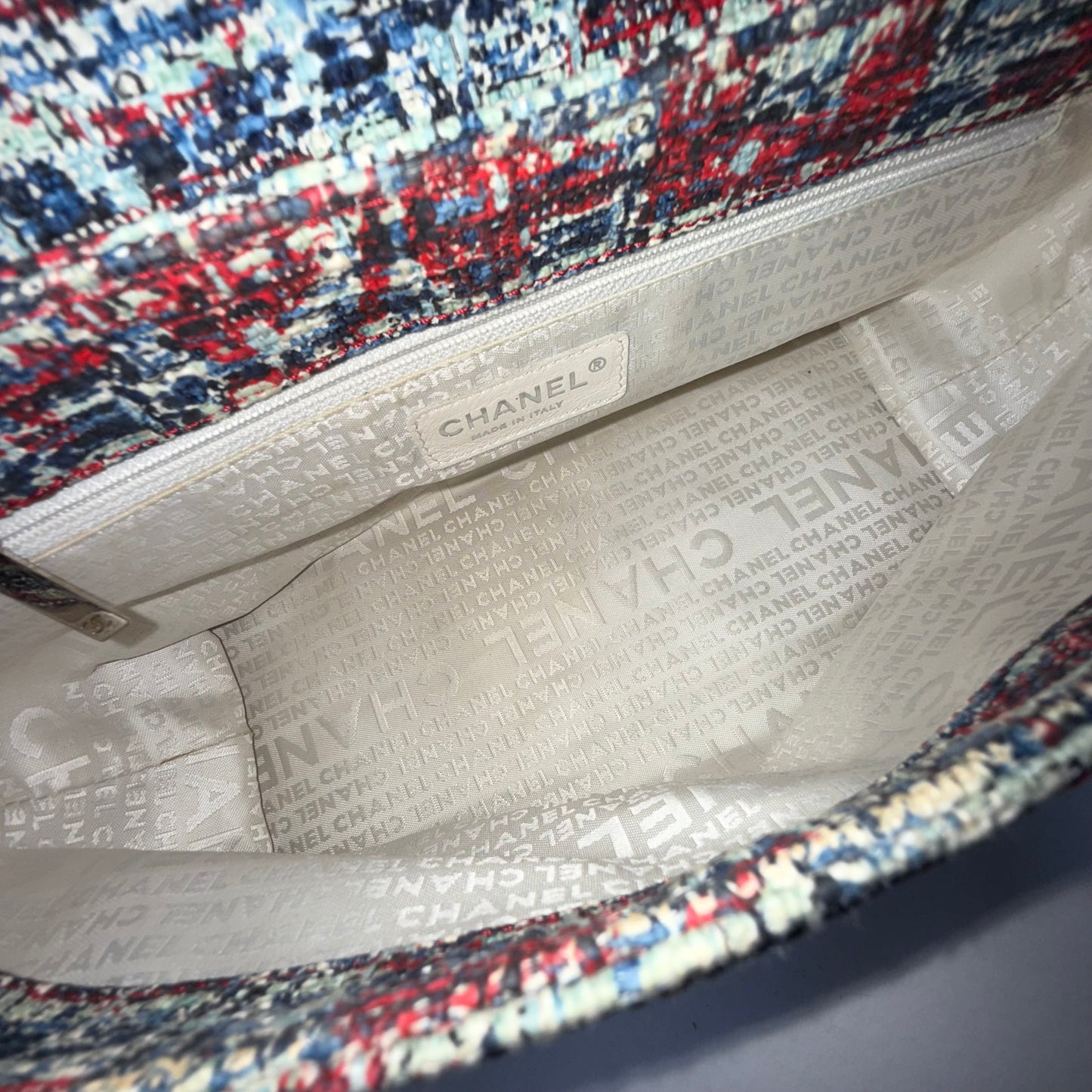 Chanel Multicolored Tweed Flap Shoulder Bag