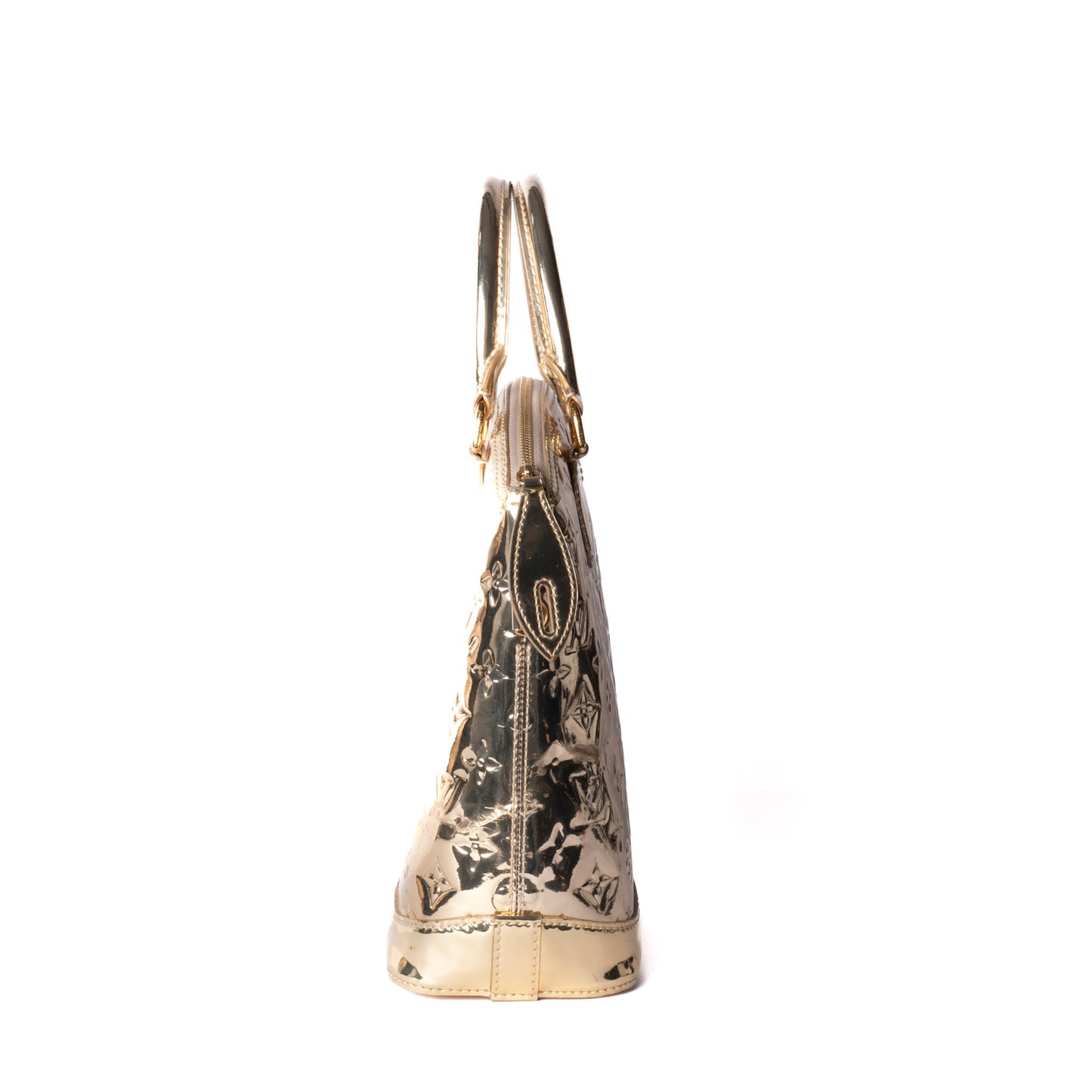 Louis Vuitton Gold Metallic Monogram Miroir Lockit Bag