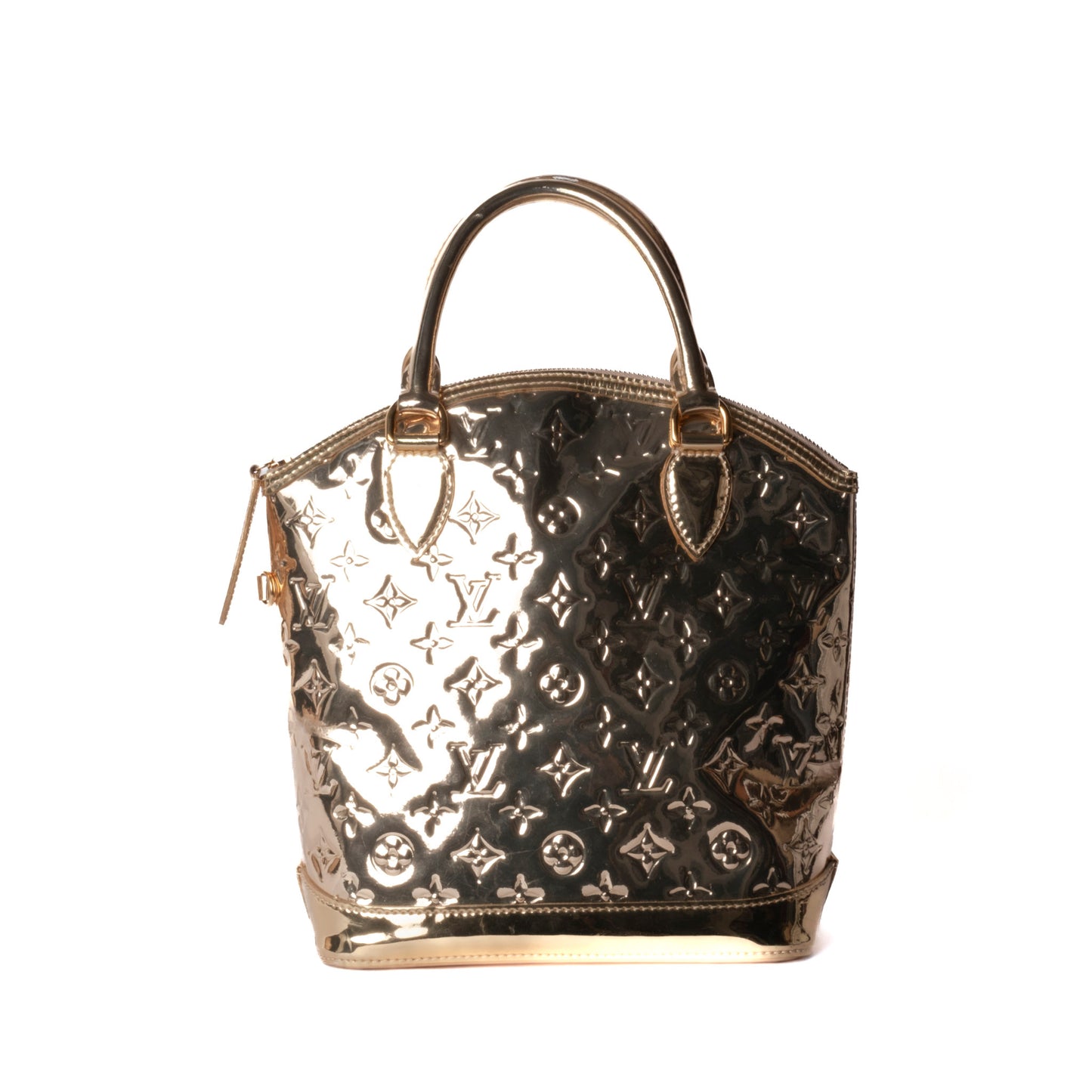 Louis Vuitton Gold Metallic Monogram Miroir Lockit Bag