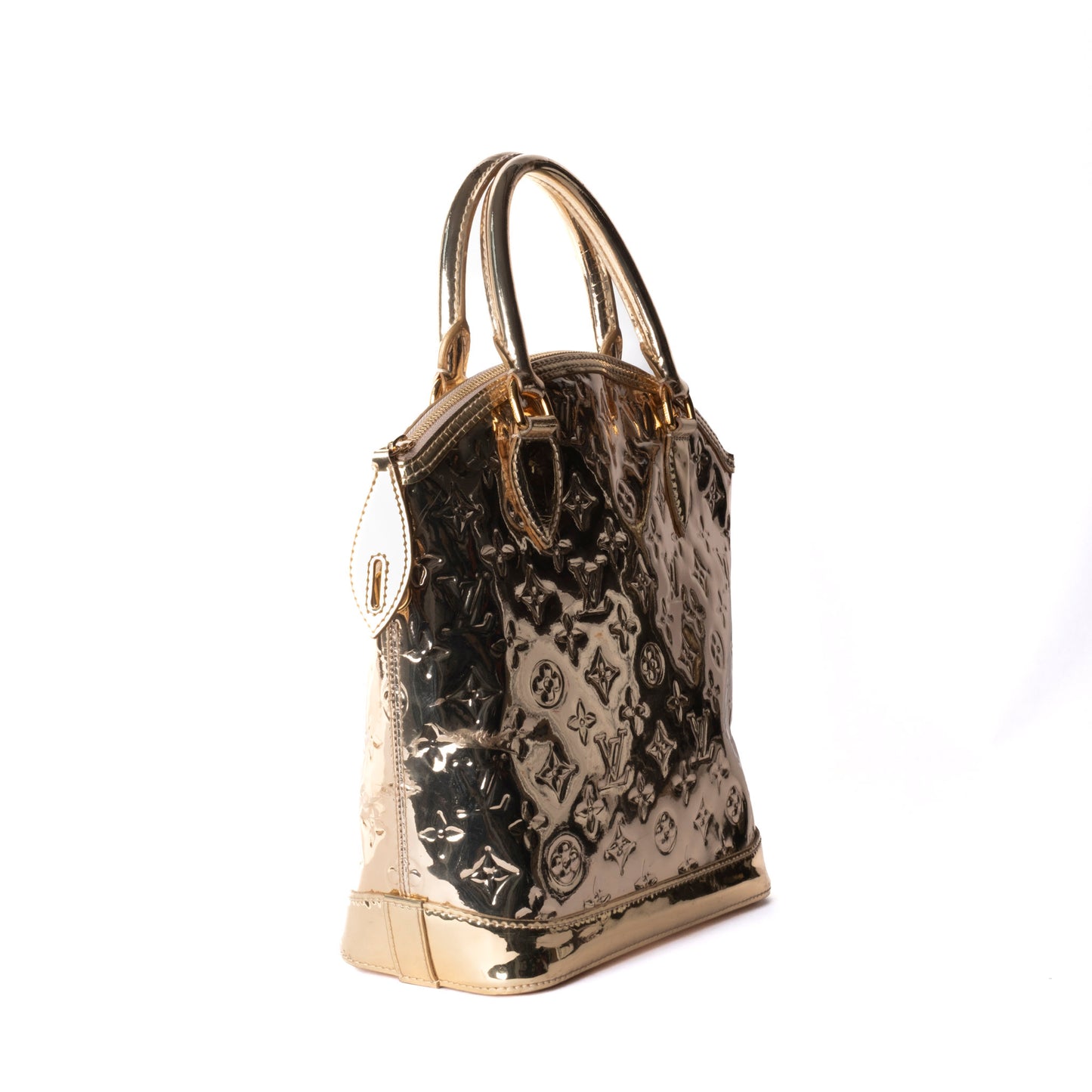 Louis Vuitton Gold Metallic Monogram Miroir Lockit Bag