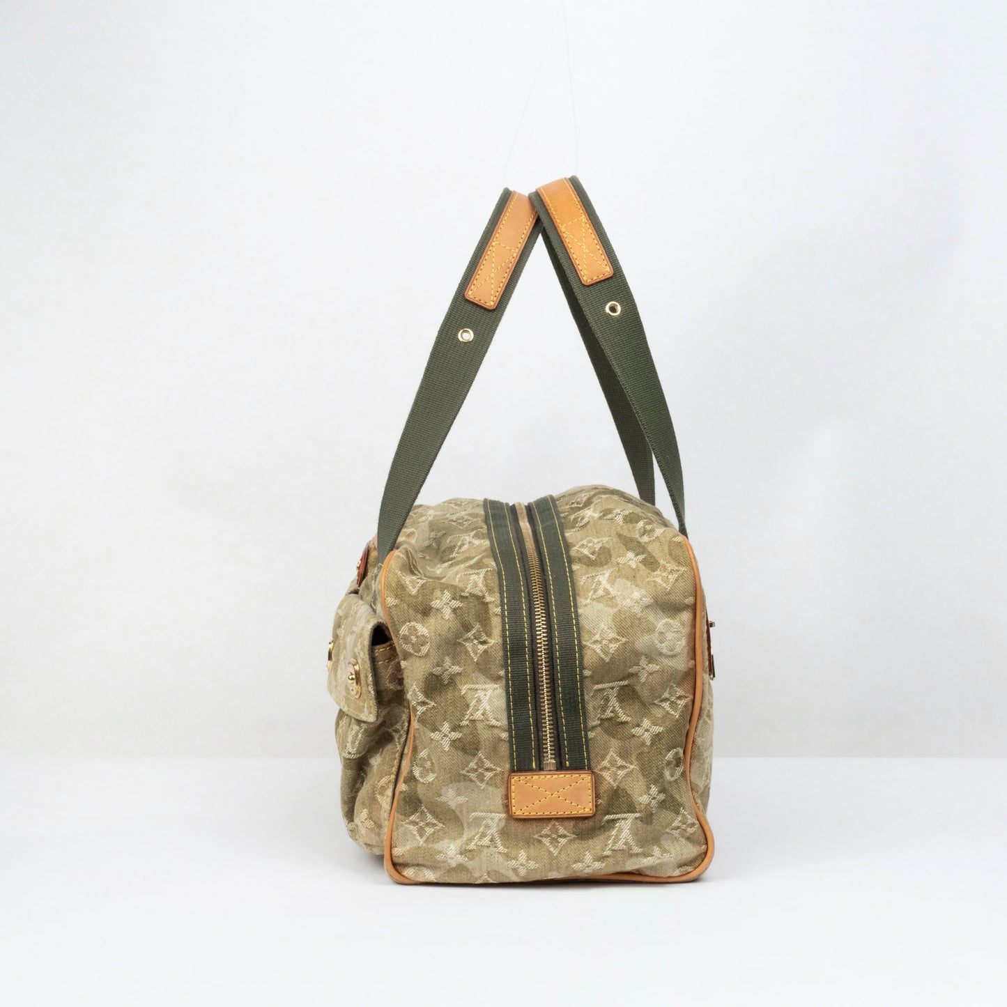 RARE Louis Vuitton X Murakami Green Denim Monogram Jasmine Shoulder Bag