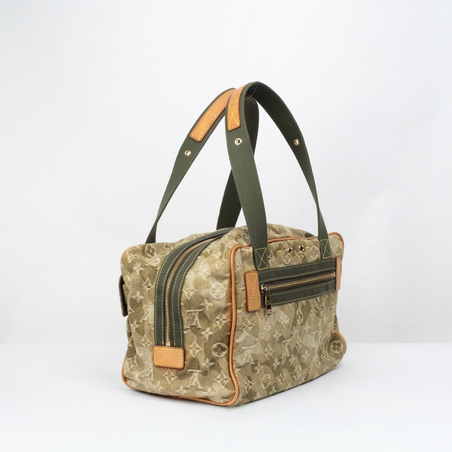 RARE Louis Vuitton X Murakami Green Denim Monogram Jasmine Shoulder Bag