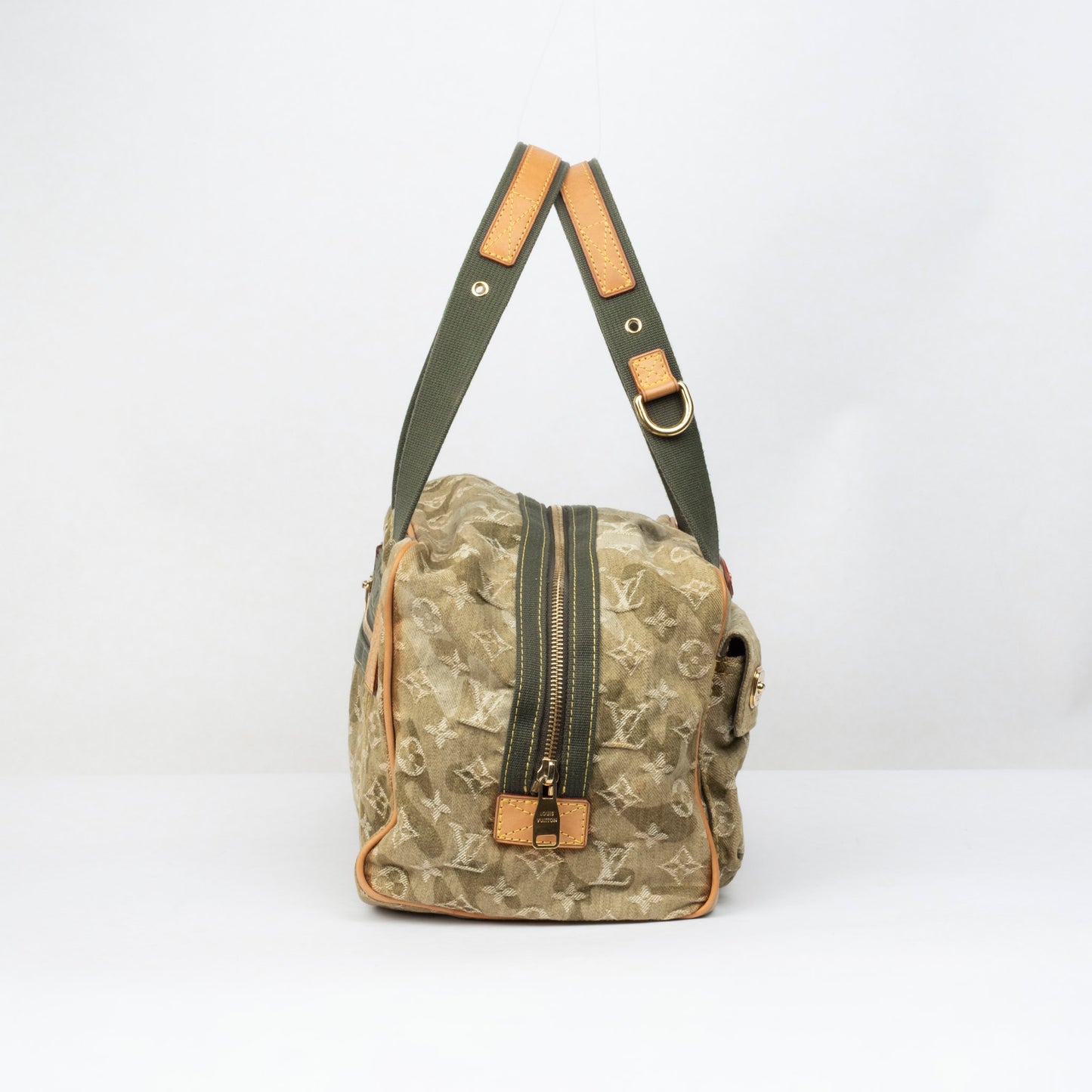 RARE Louis Vuitton X Murakami Green Denim Monogram Jasmine Shoulder Bag