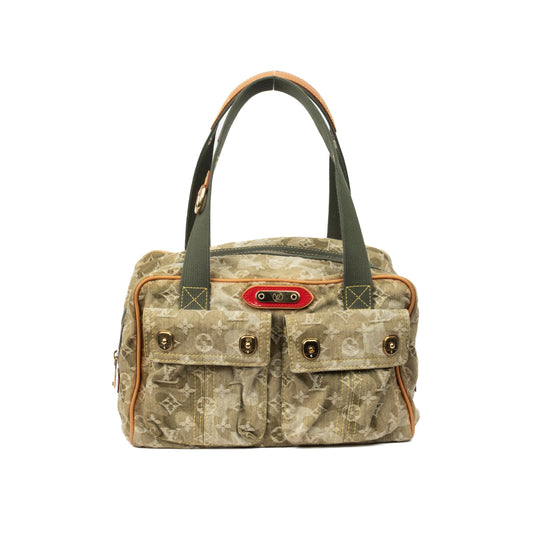 RARE Louis Vuitton X Murakami Green Denim Monogram Jasmine Shoulder Bag
