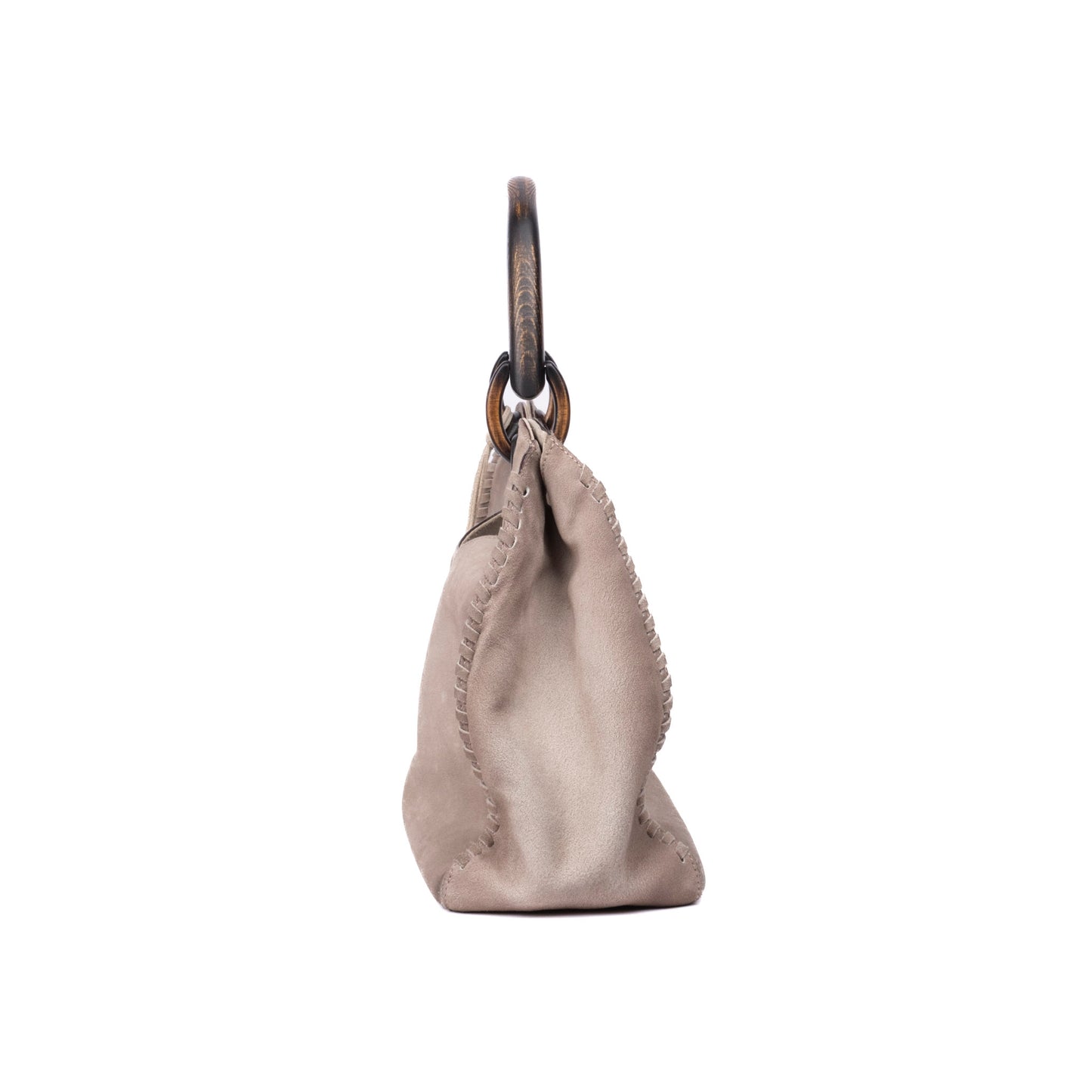 Gucci Gray Suede Shoulder Bag