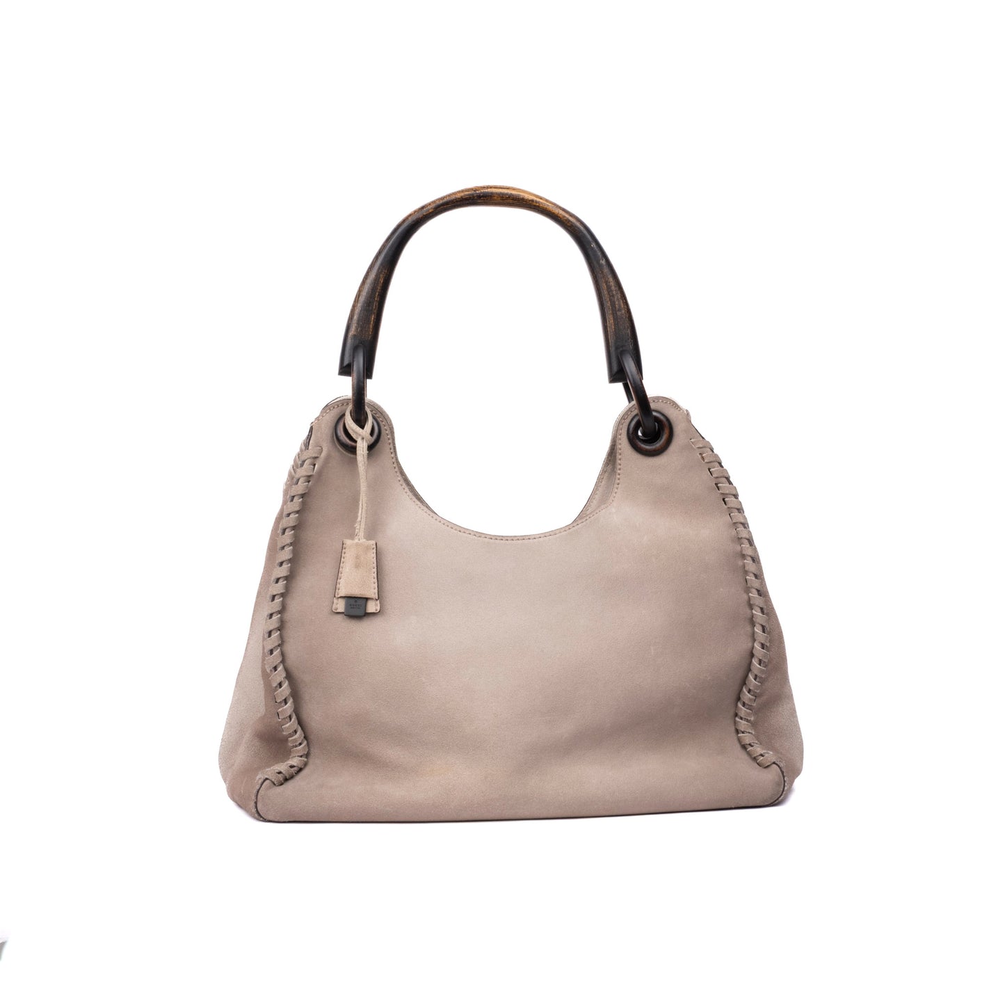 Gucci Gray Suede Shoulder Bag