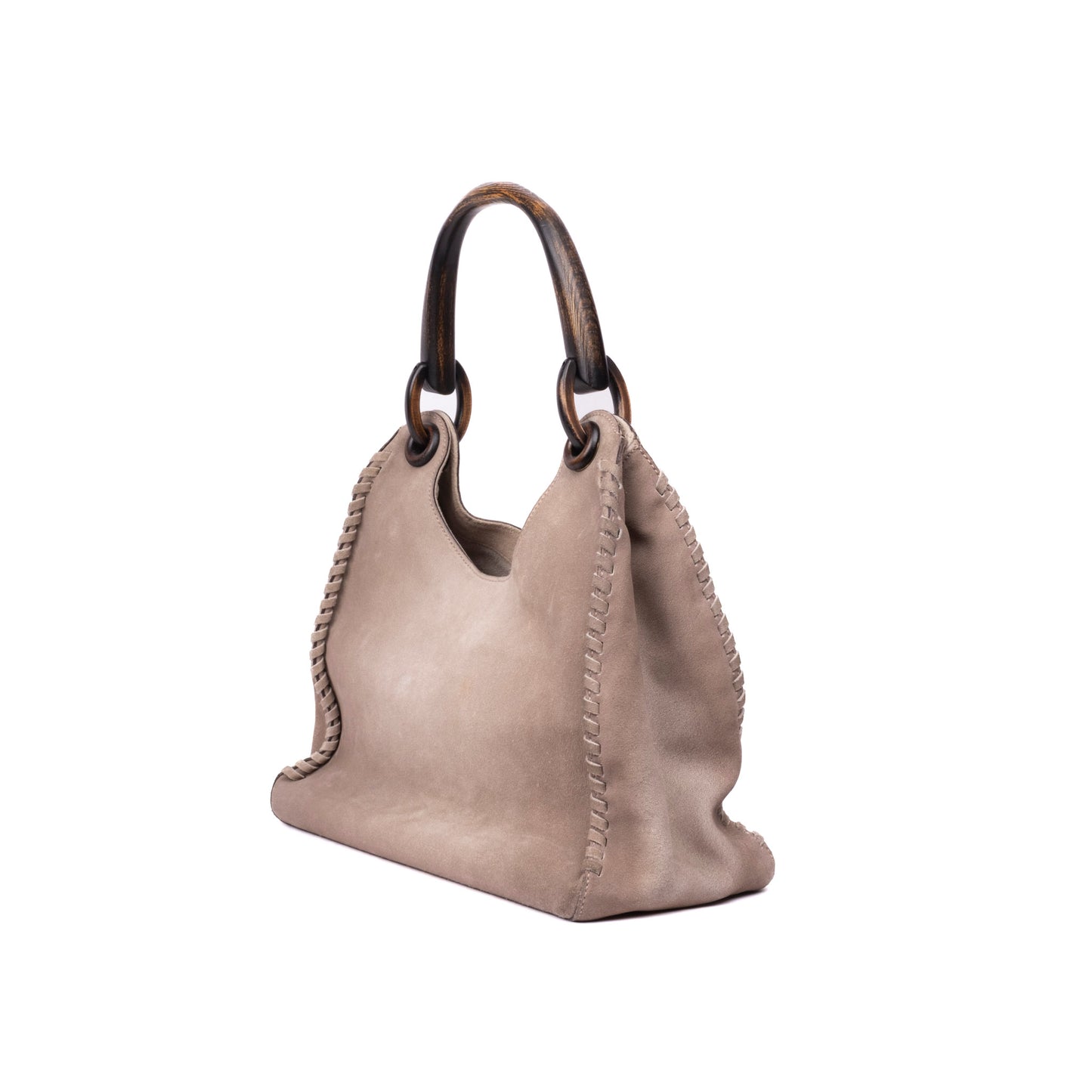 Gucci Gray Suede Shoulder Bag