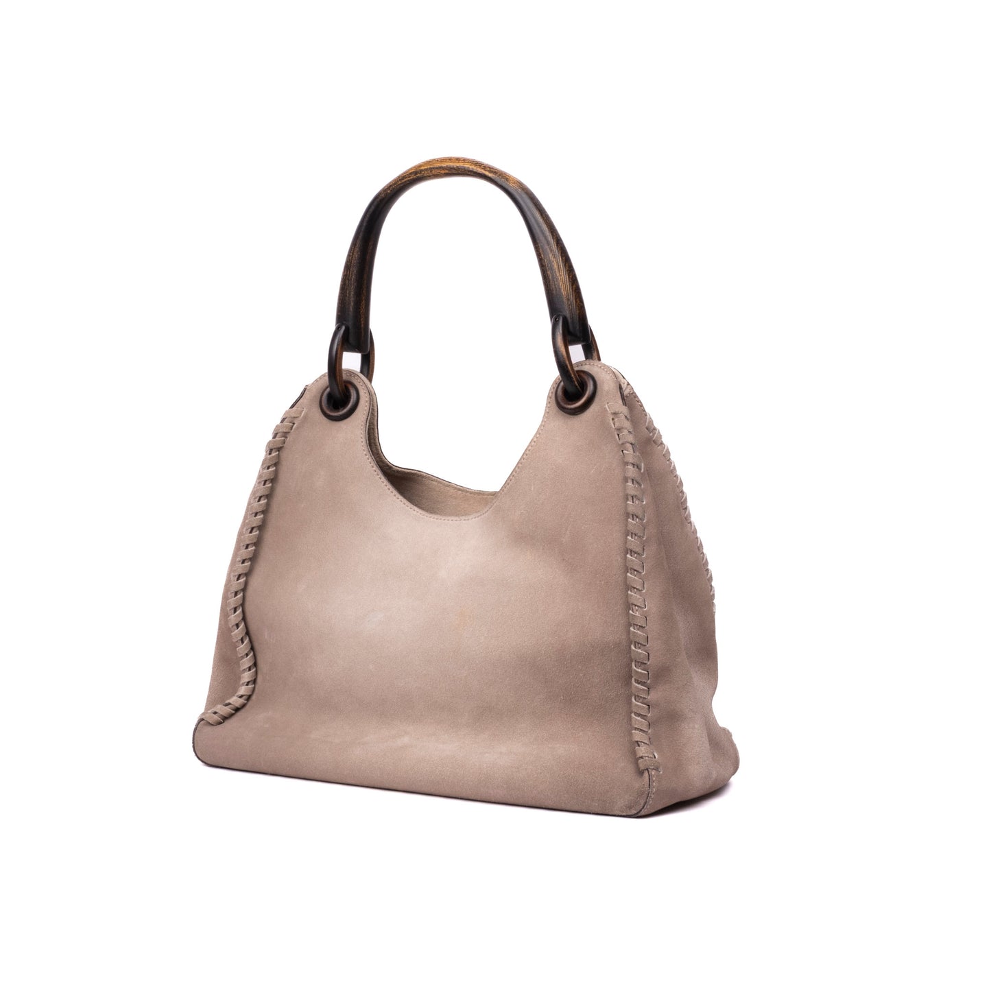 Gucci Gray Suede Shoulder Bag