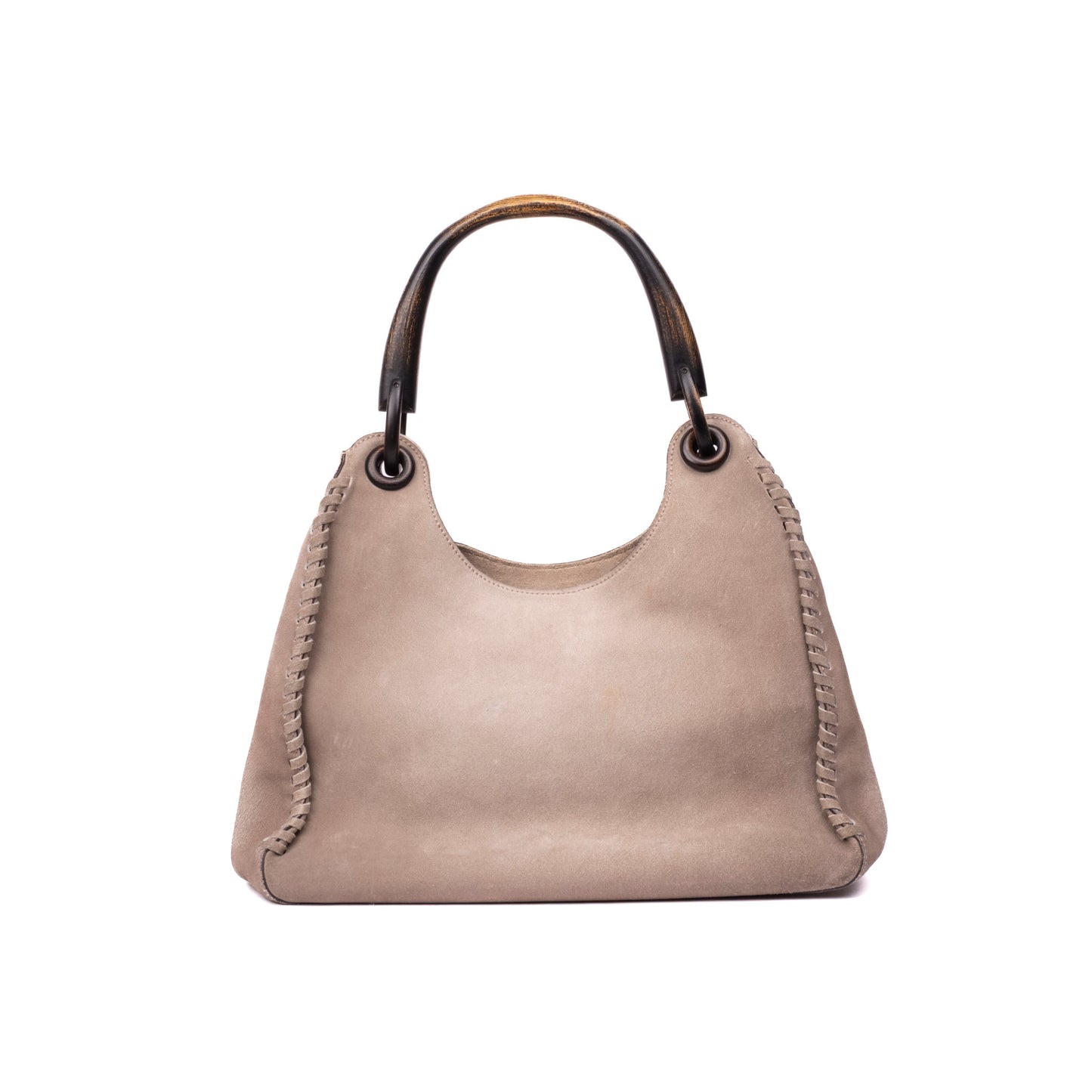 Gucci Gray Suede Shoulder Bag