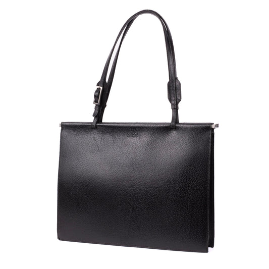 Gucci Black Pebbled Leather Tote Shoulder Bag