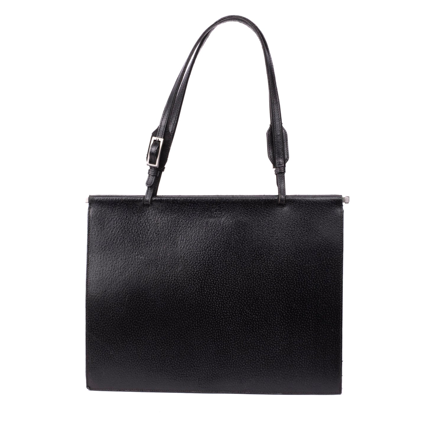 Gucci Black Pebbled Leather Tote Shoulder Bag