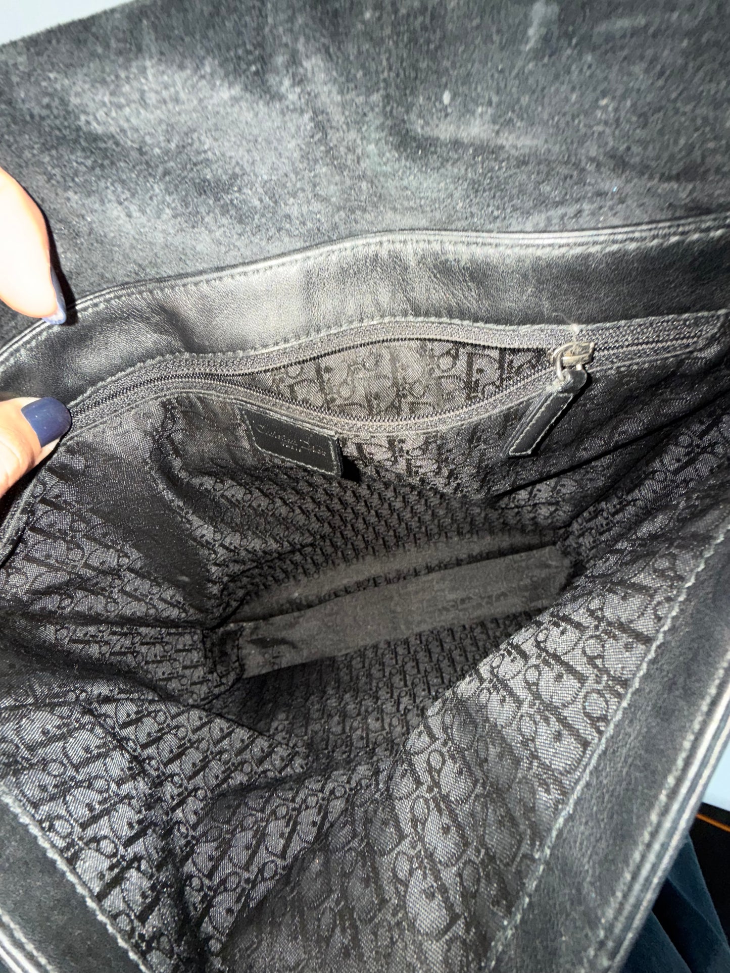 Christian Dior Black Leather Street Chic Crossbody Bag
