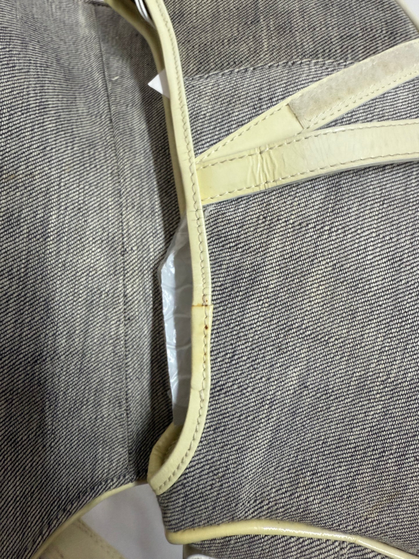 Christian Dior Gray Coated Canvas Saddle Bag