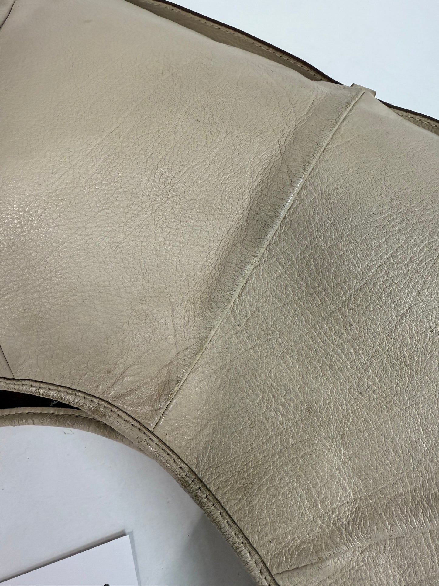 Yves Saint Laurent Beige Leather Mombasa Shoulder Bag