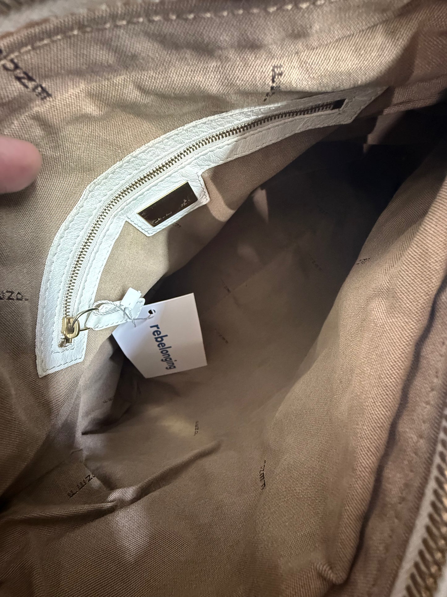 Fendi White Zucca Laser Cut Monogram Shoulder Bag