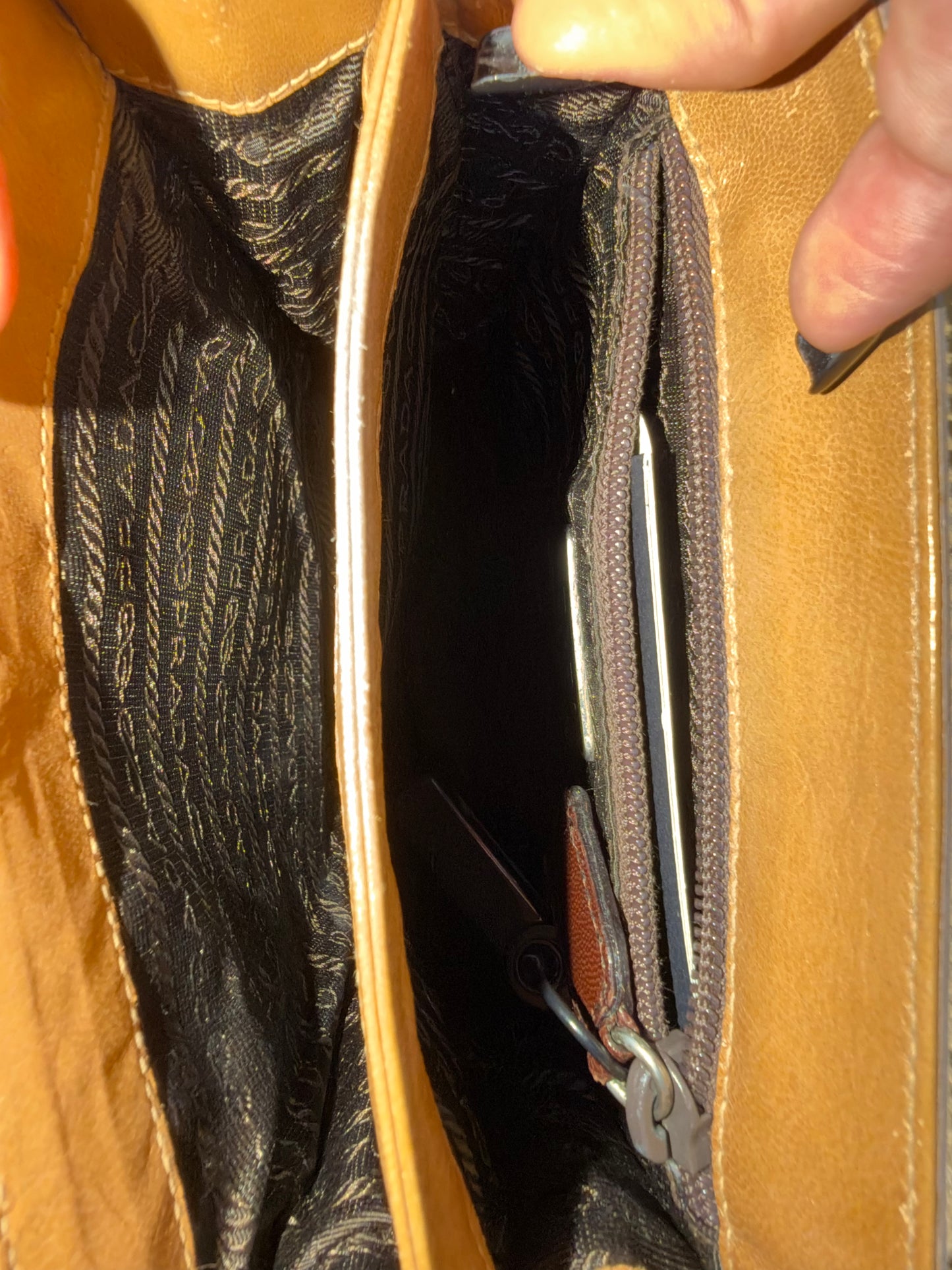 Prada Brown Ponyhair Buckle Front Shoulder Bag