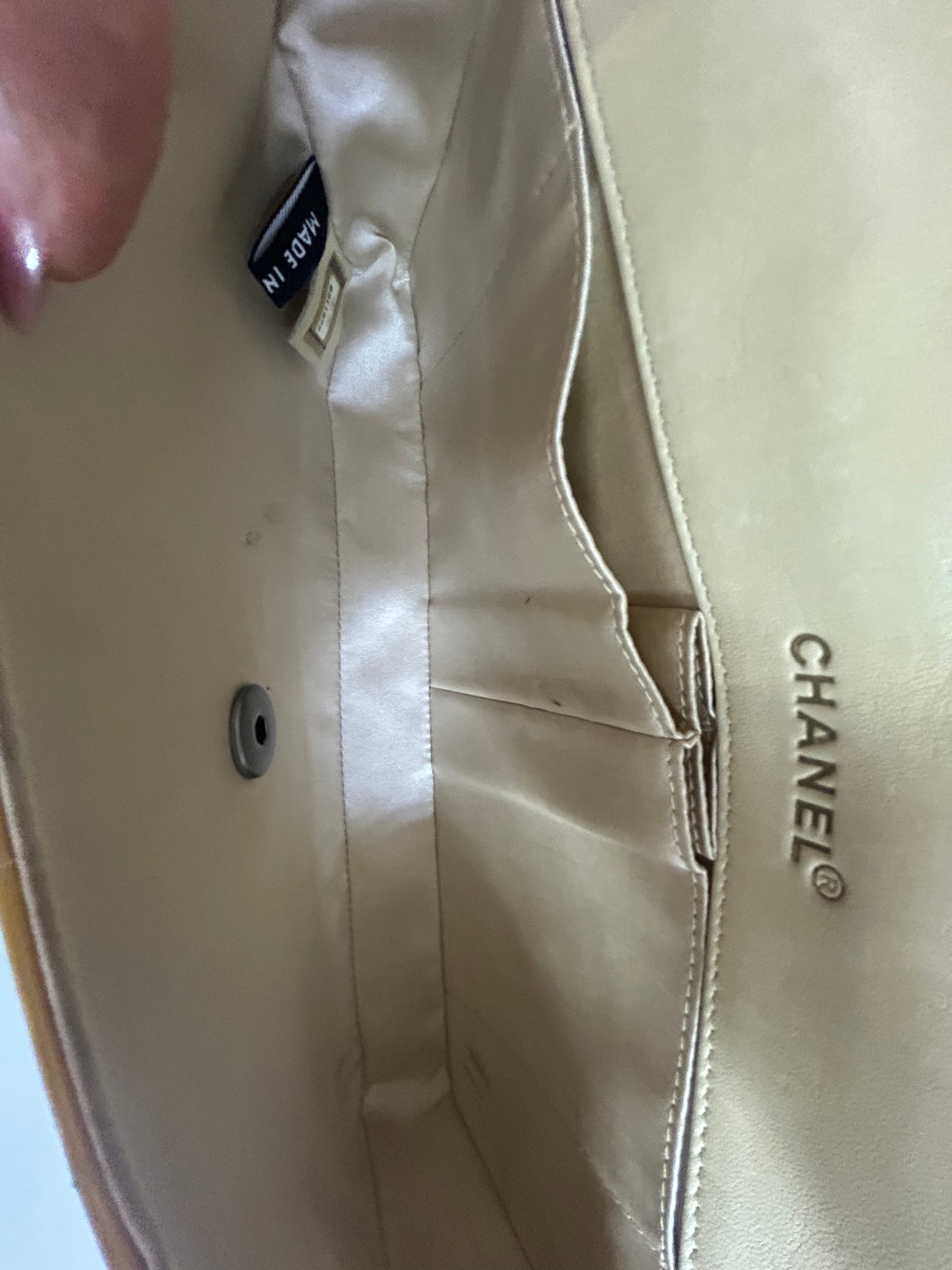 Chanel Yellow E/W Patent Leather Chocolate Bar Flap Bag