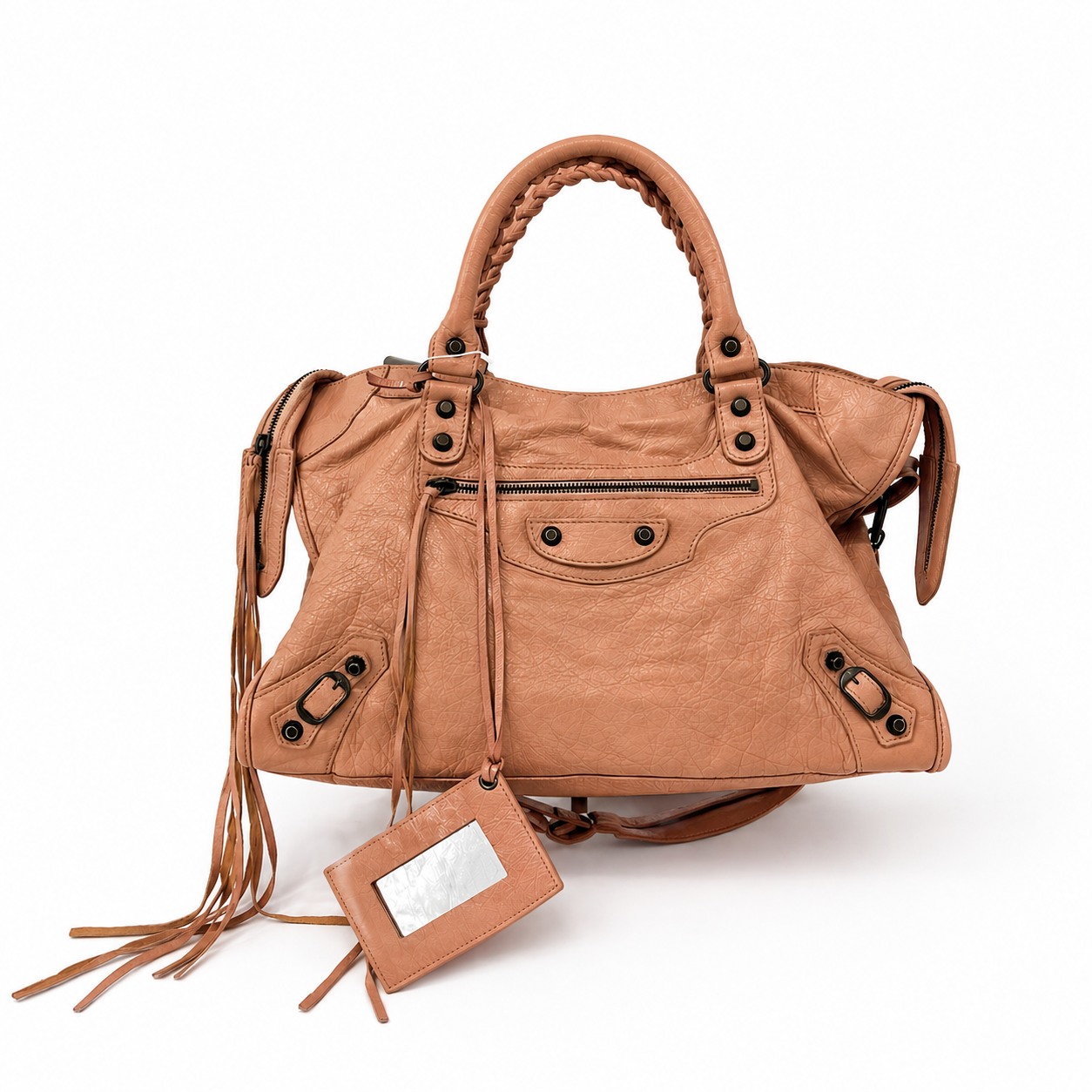 Balenciaga Pink Leather 2 Way City Bag