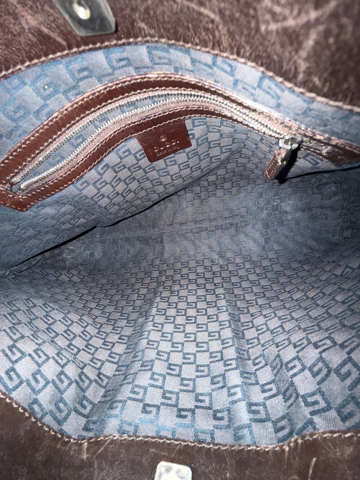Gucci Sherry Line Nylon & Leather Shoulder Bag