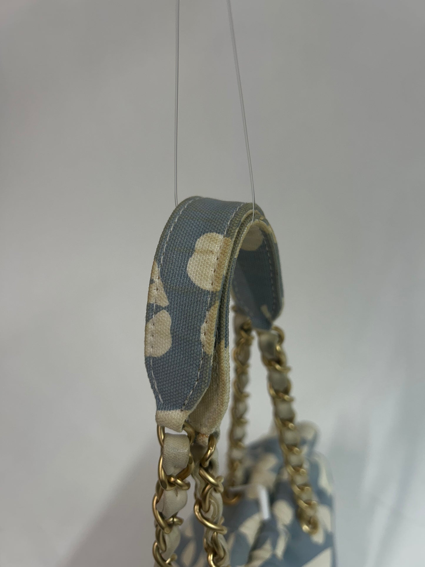 Chanel Light Blue Canvas CoCo Mark Chain Shoulder Bag