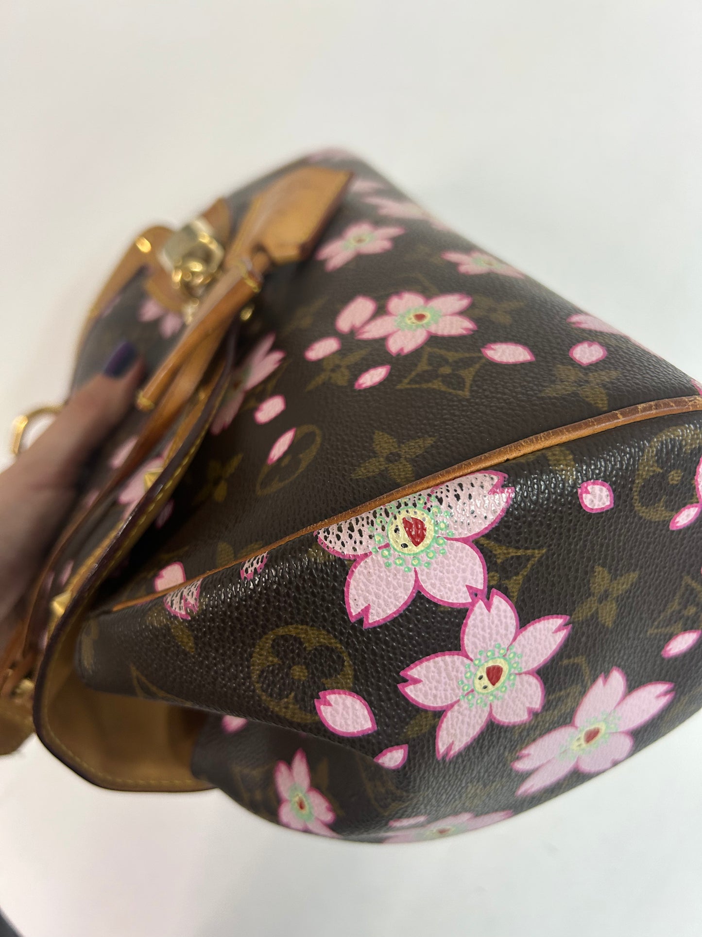 Louis Vuitton Brown Monogram Cherry Blossom Sac Retro Handbag