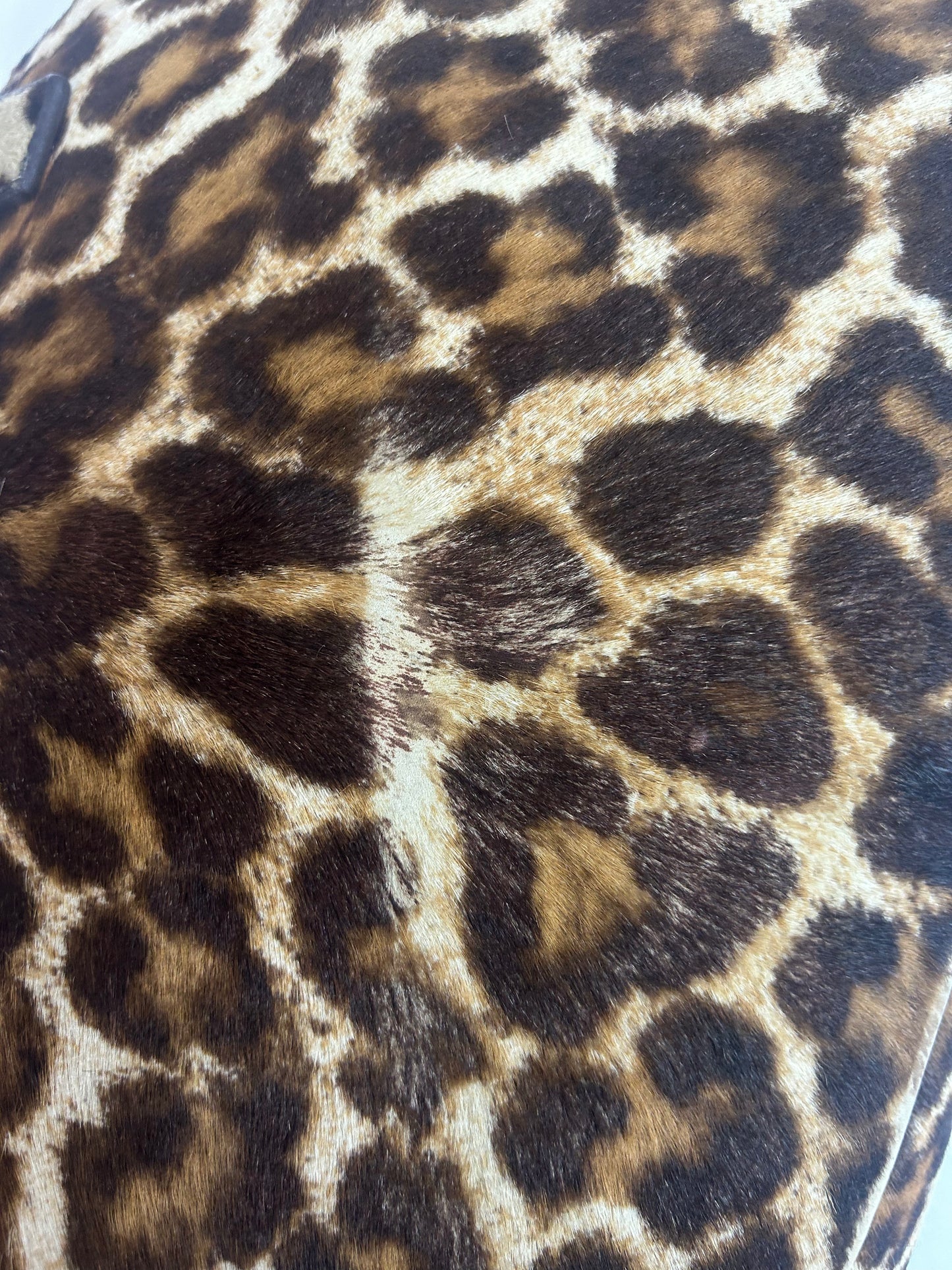 Prada Brown Pony Hair Cheetah Printed Cavaillino Bauletto Bag GHW