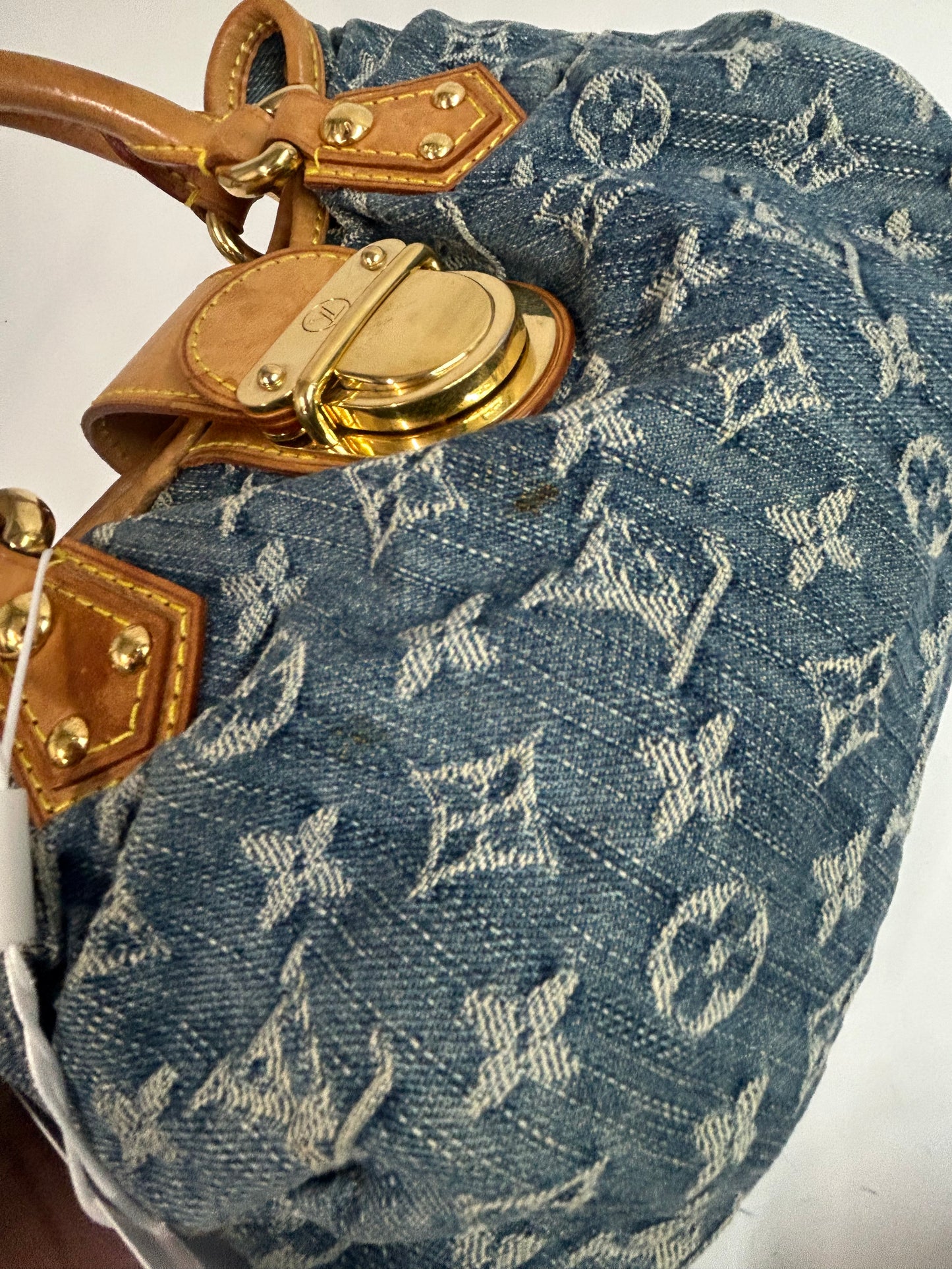 Louis Vuitton Denim Monogram Pleaty Handbag