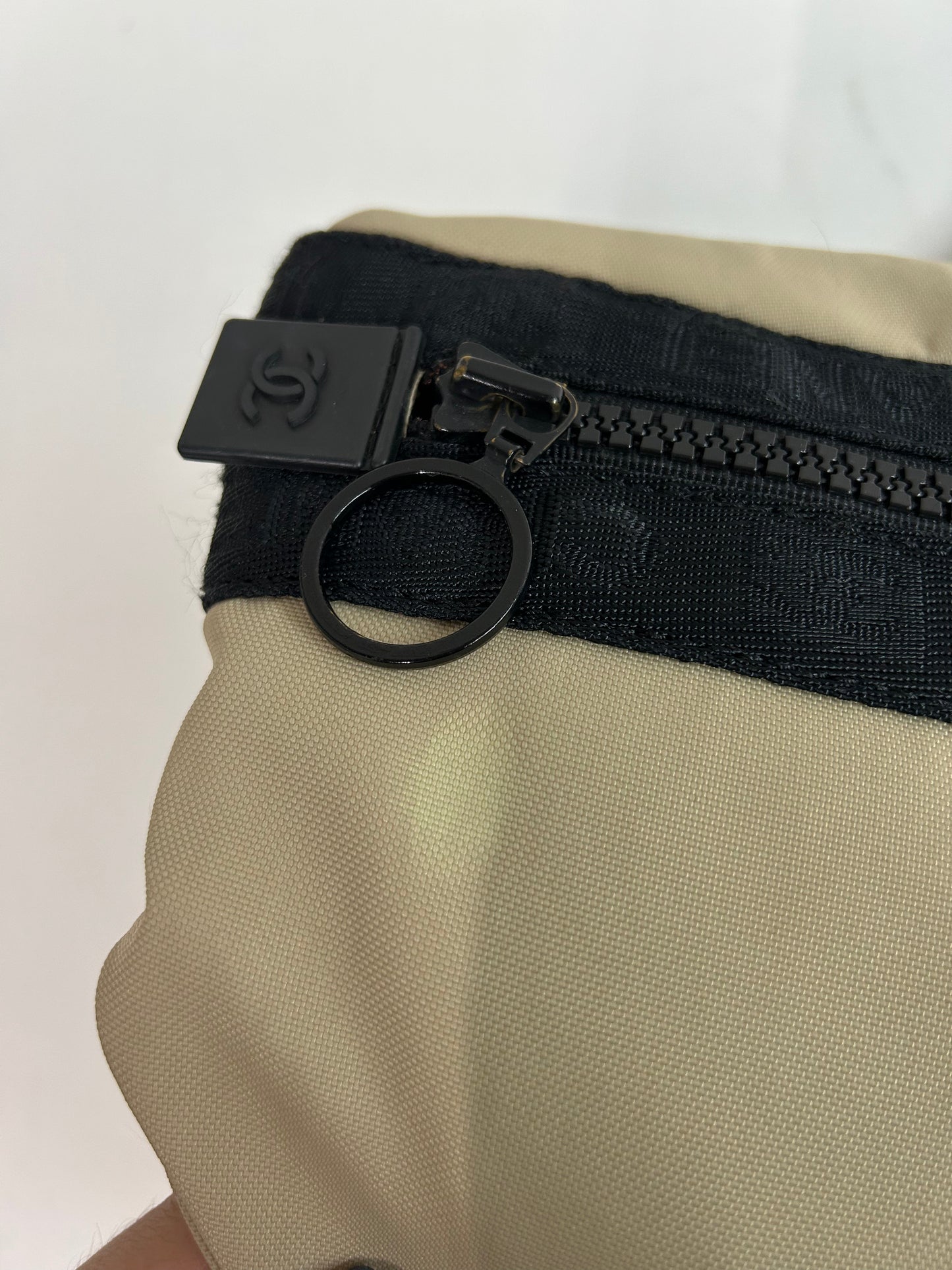Chanel Ivory Nylon Sports Belt Bag