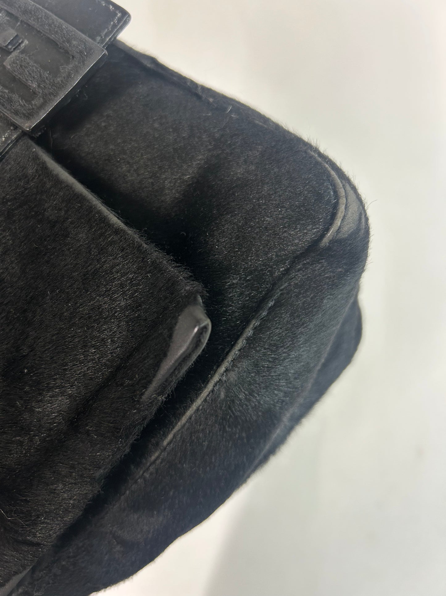 Fendi Black Ponyhair Mamma Baguette