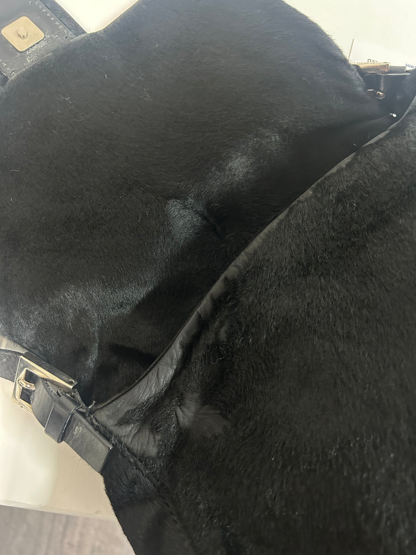 Fendi Black Ponyhair Mamma Baguette
