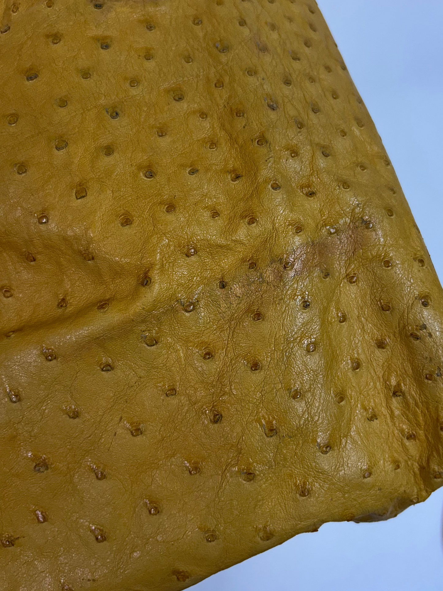 RARE Gucci Yellow Ostrich Shoulder Bag