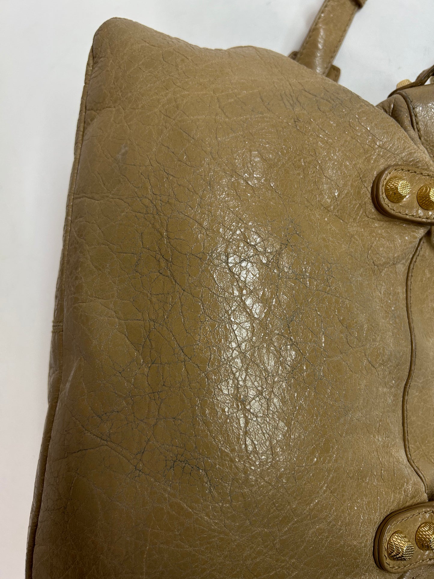 Balenciaga The Town Brown City Bag w/ Crossbody Strap