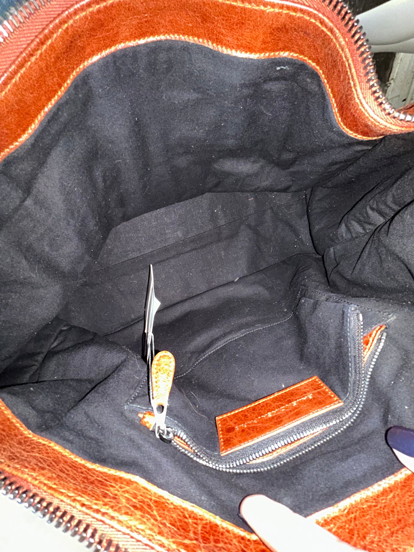 Balenciaga Brown Suede Work Bag w/ Giant Hardware