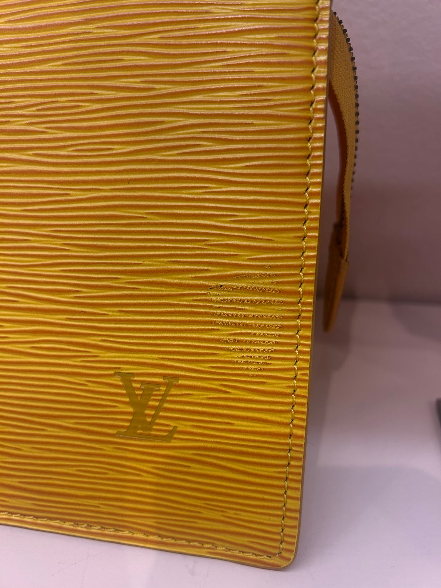 Louis Vuitton Yellow Epi Leather Sac Triangle Handbag