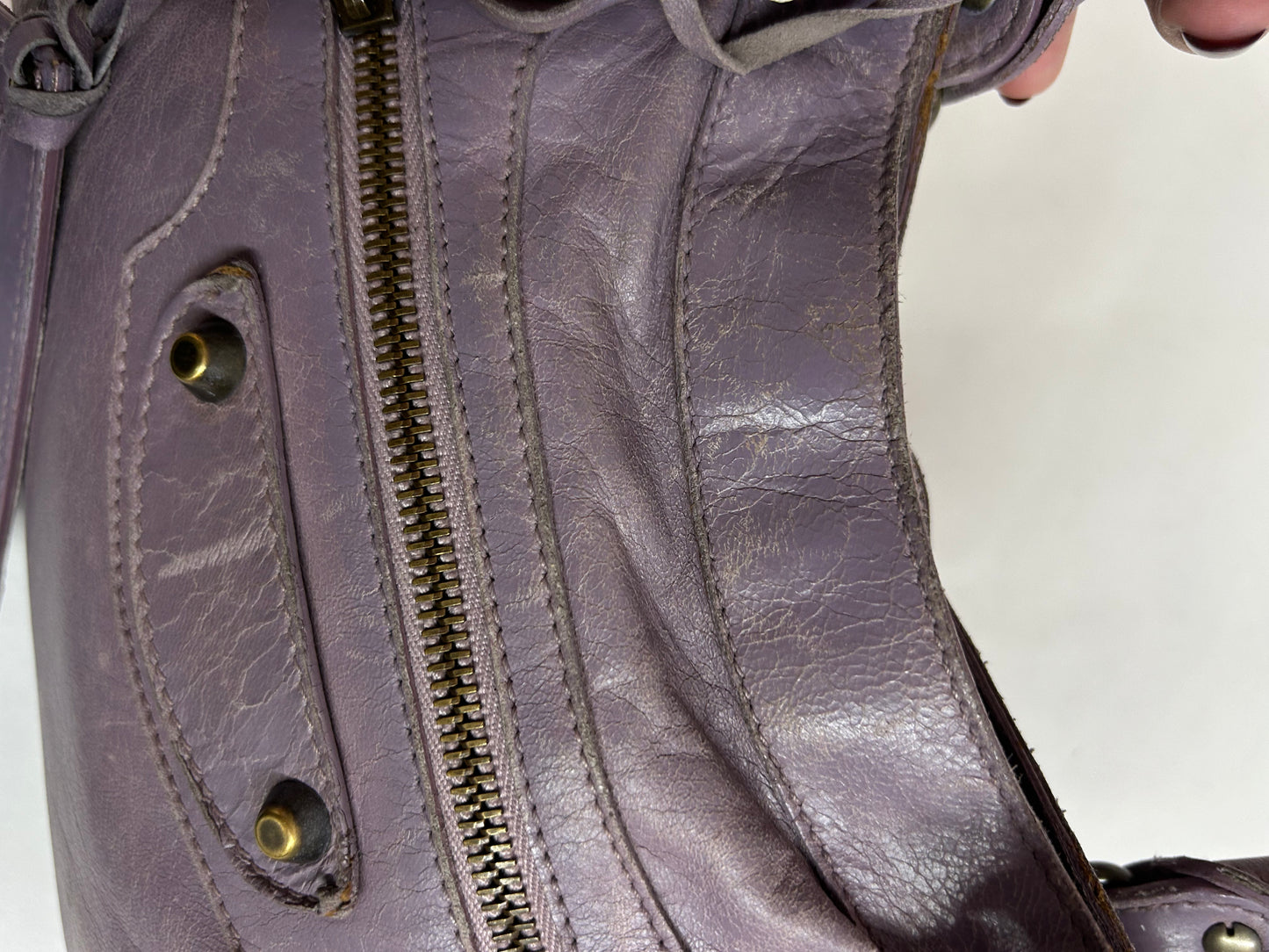 Balenciaga Lilac Leather "First" City Bag