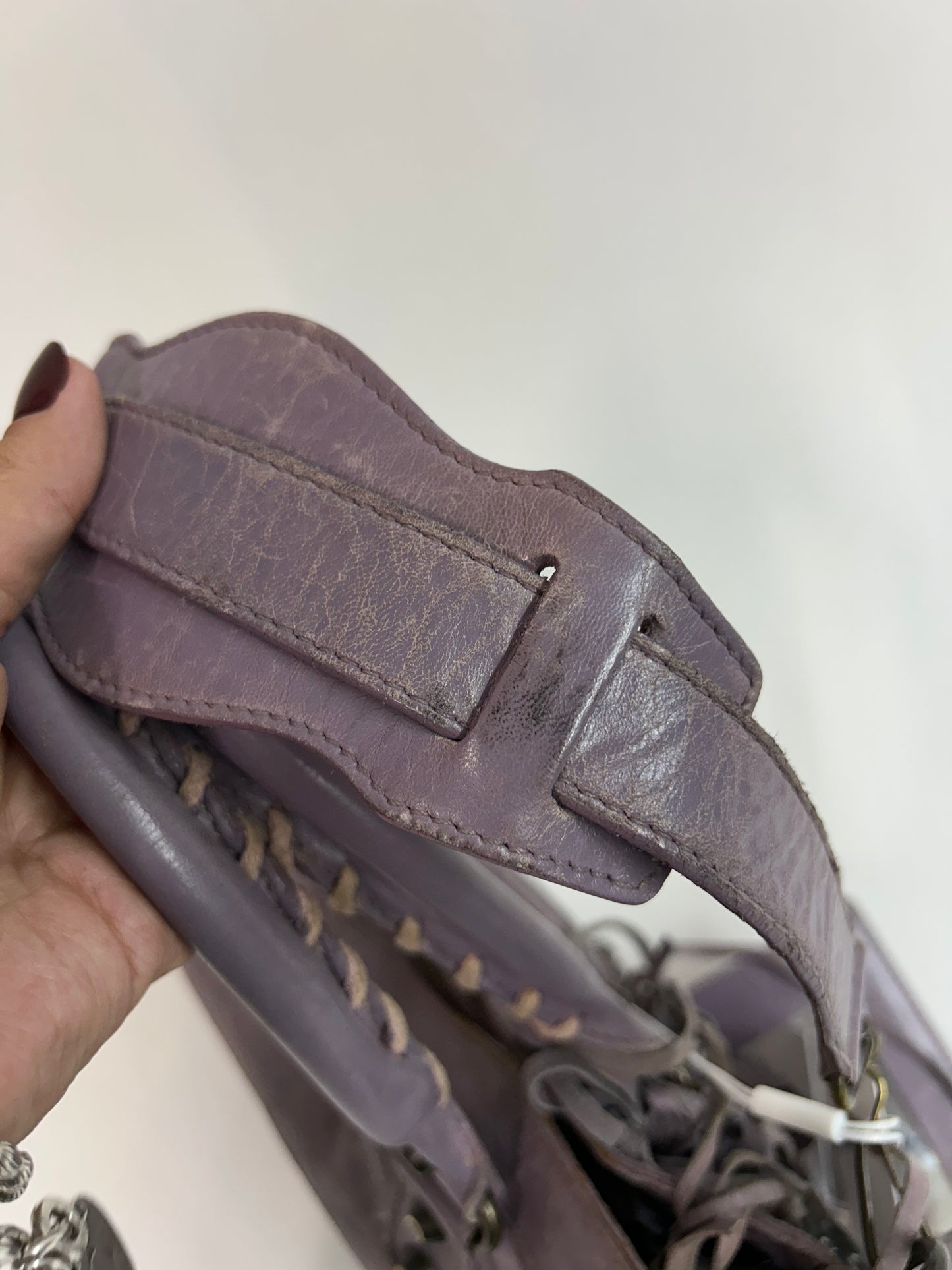 Balenciaga Lilac Leather "First" City Bag