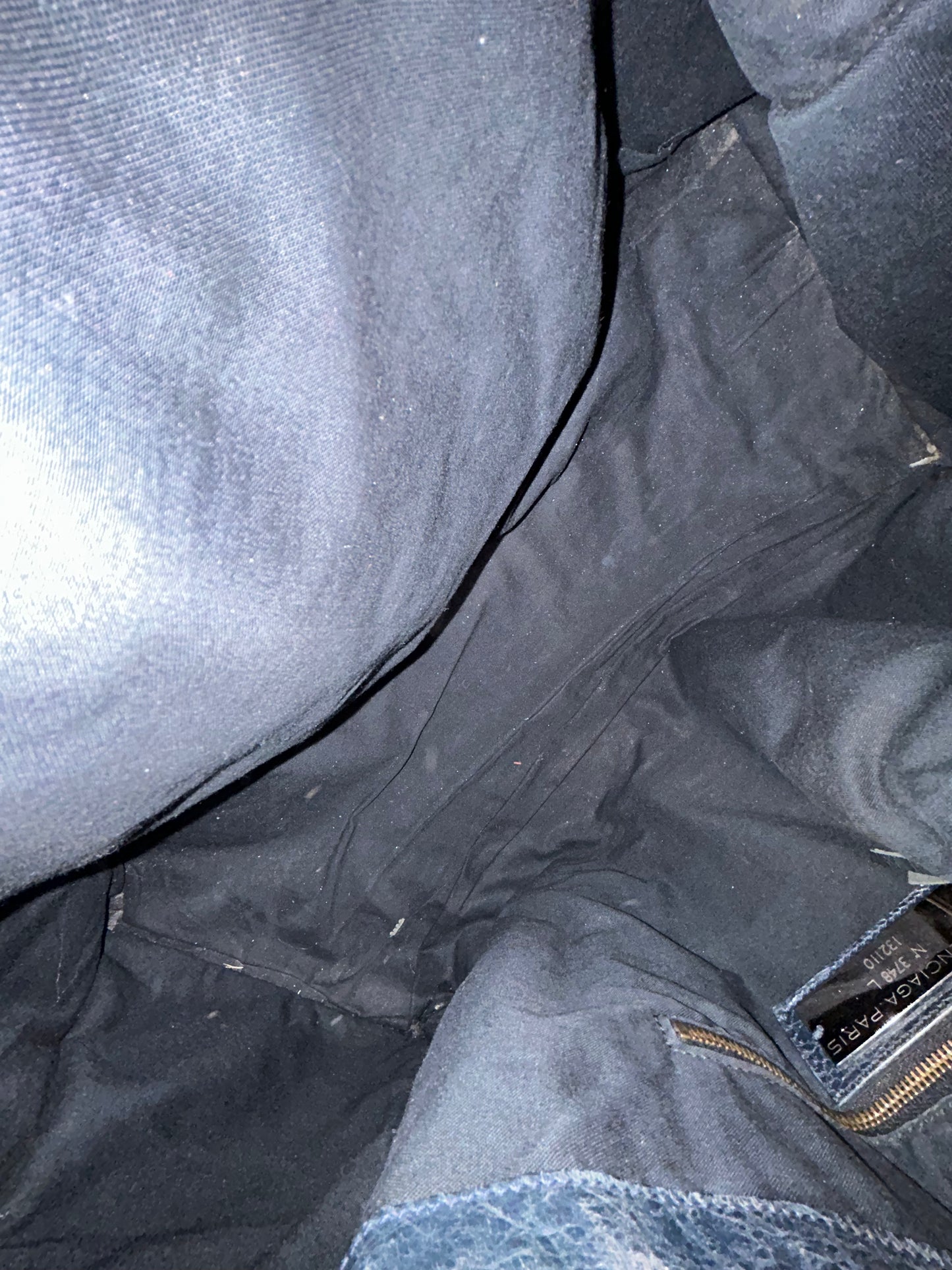 Balenciaga Washed Black Leather "Work" City Bag