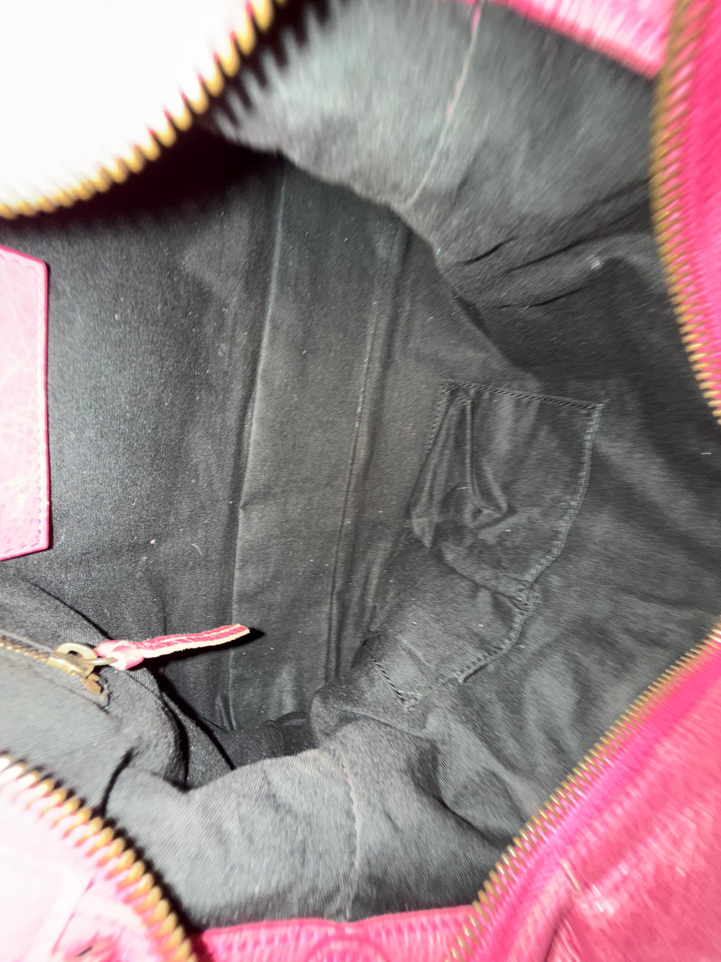 Balenciaga Pink Leather Town City Bag w/ Crossbody Strap