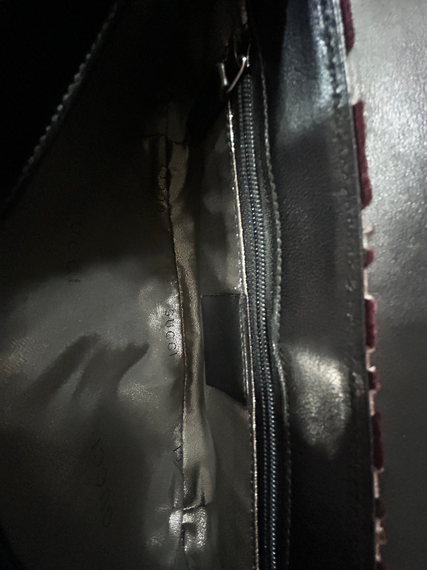 Gucci Tom Ford Burgundy Velour Woven Detail