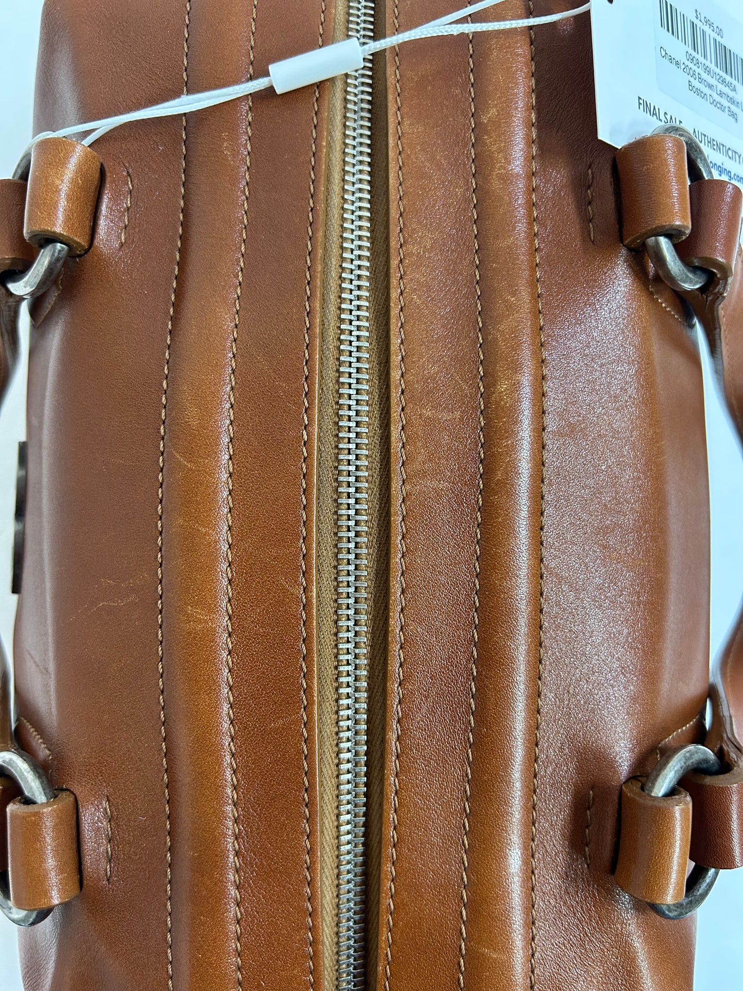 Chanel 2006 Brown Lambskin Leather Boston Doctor Bag