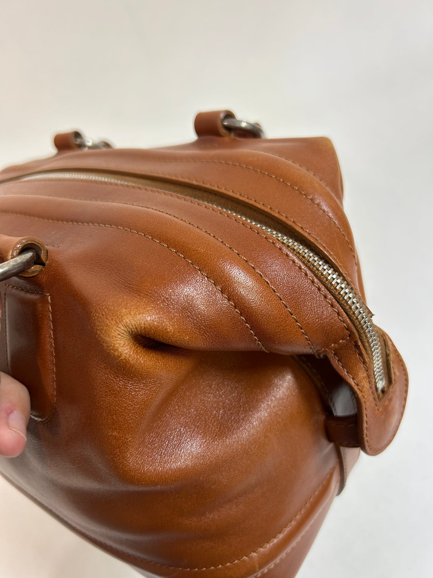 Chanel 2006 Brown Lambskin Leather Boston Doctor Bag
