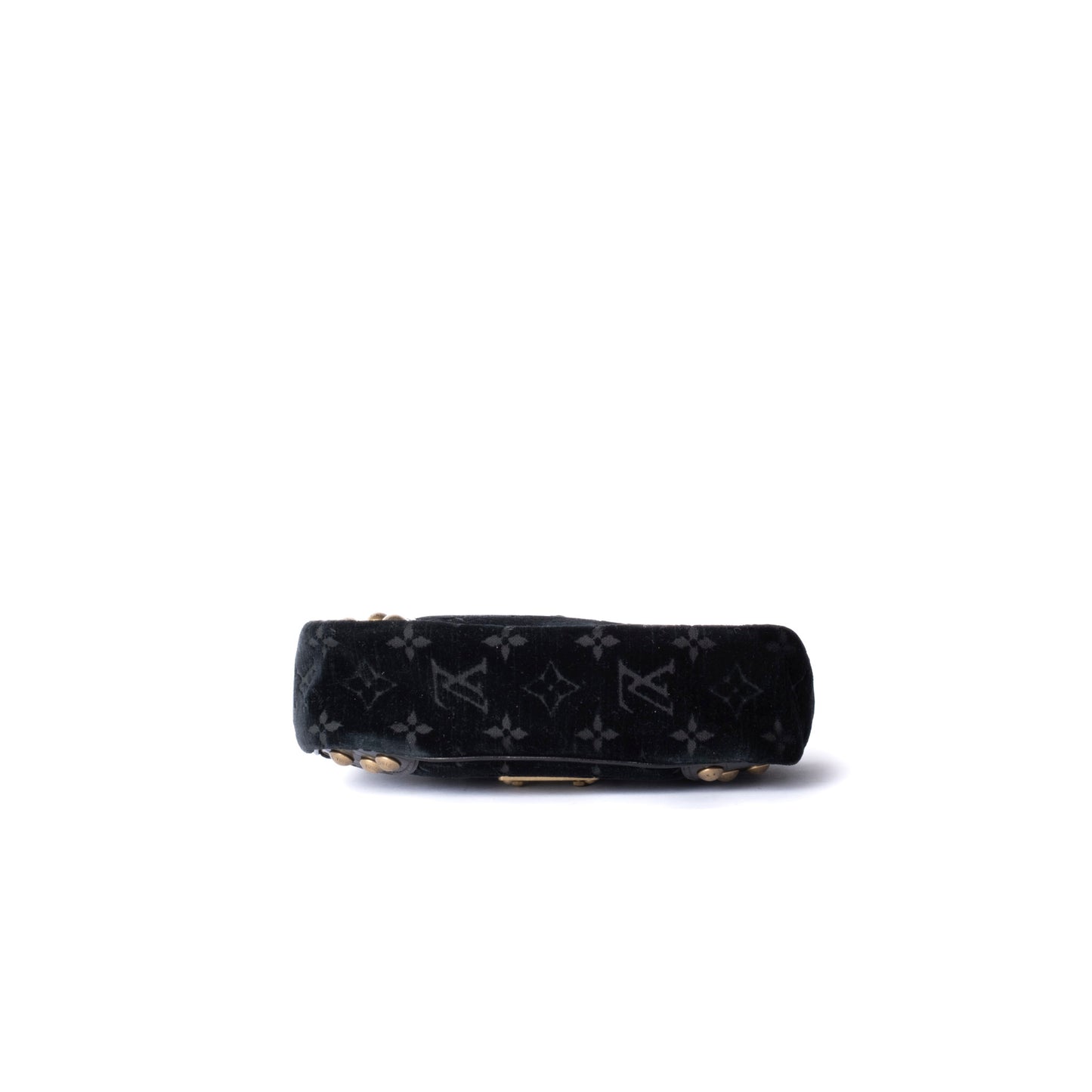 Louis Vuitton Black Velour & Alligator Irvine Top Handle Bag