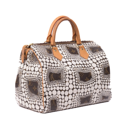 Louis Vuitton x Yayoi Kusama 2012 White Dot Speedy 30 Bag