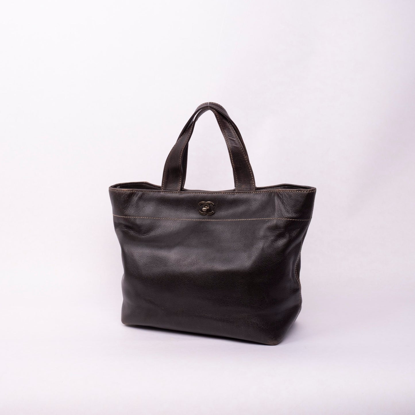 Chanel Brown Caviar Leather Tote Bag