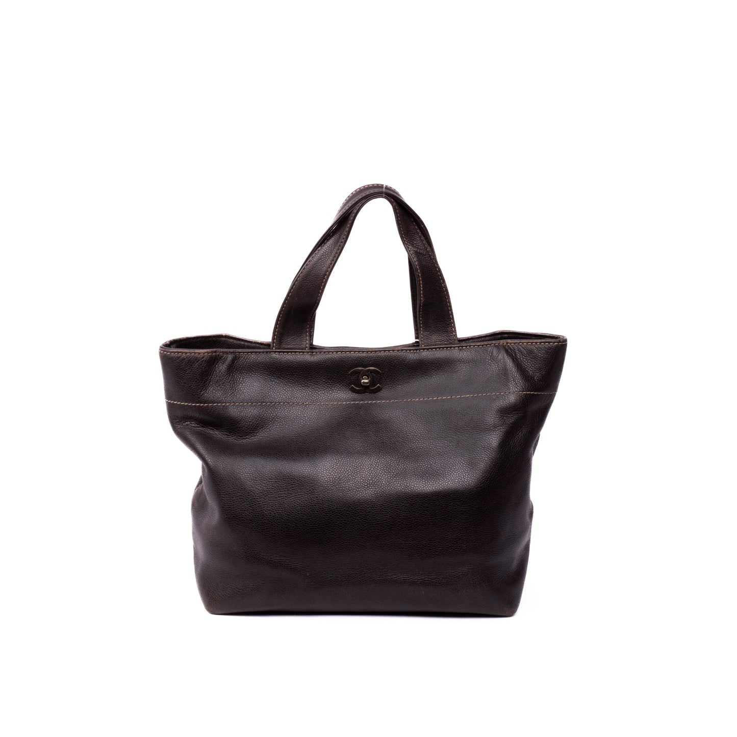Chanel Brown Caviar Leather Tote Bag