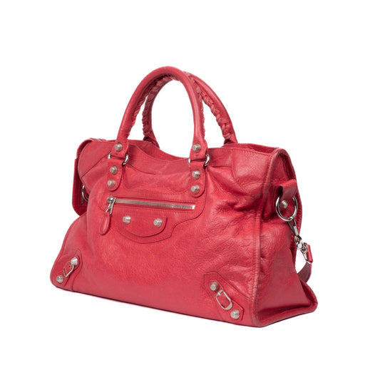 Balenciaga Pink Leather City Bag