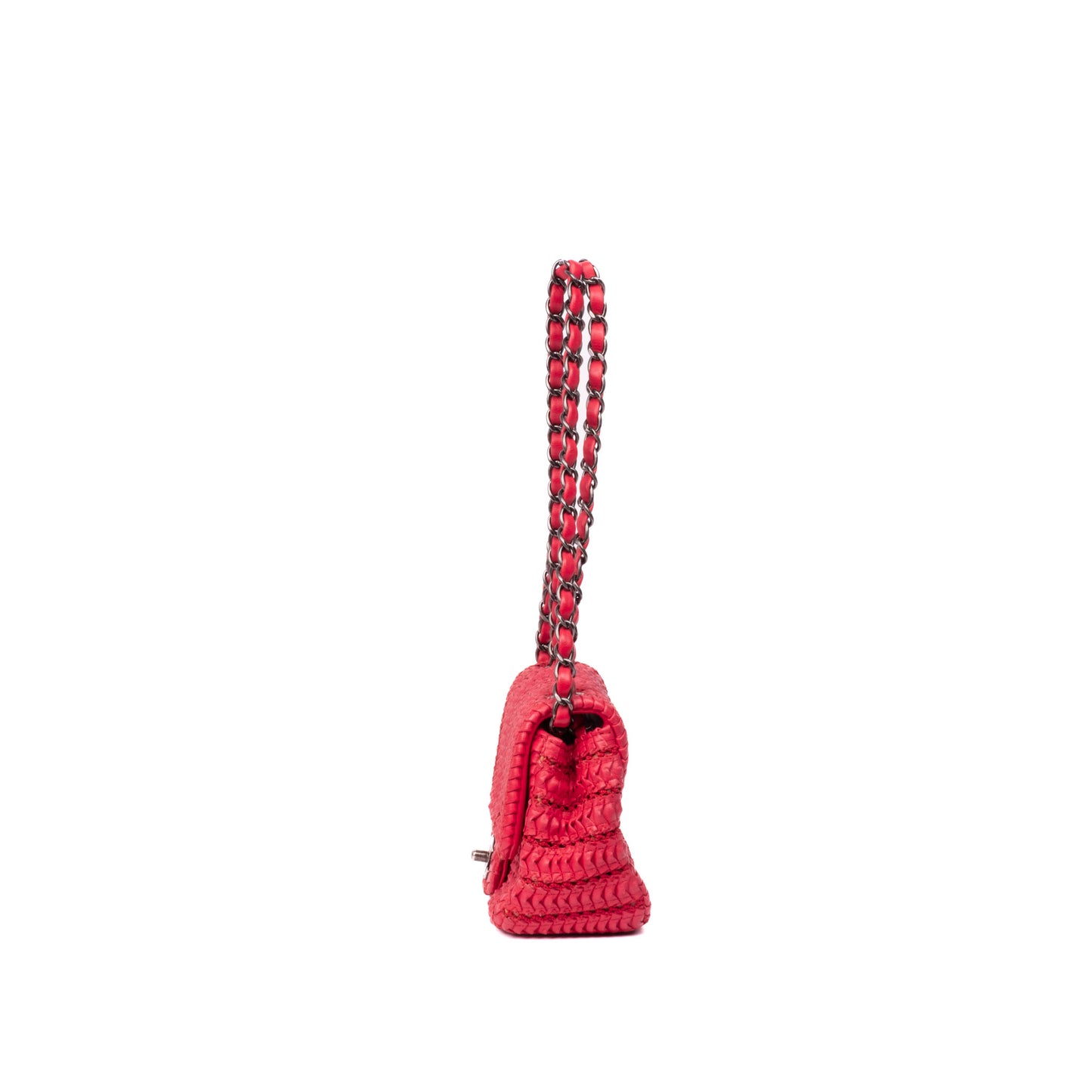 Chanel Hot Pink Mini Paris-Seoul Crochet Lambskin Square Flap Bag