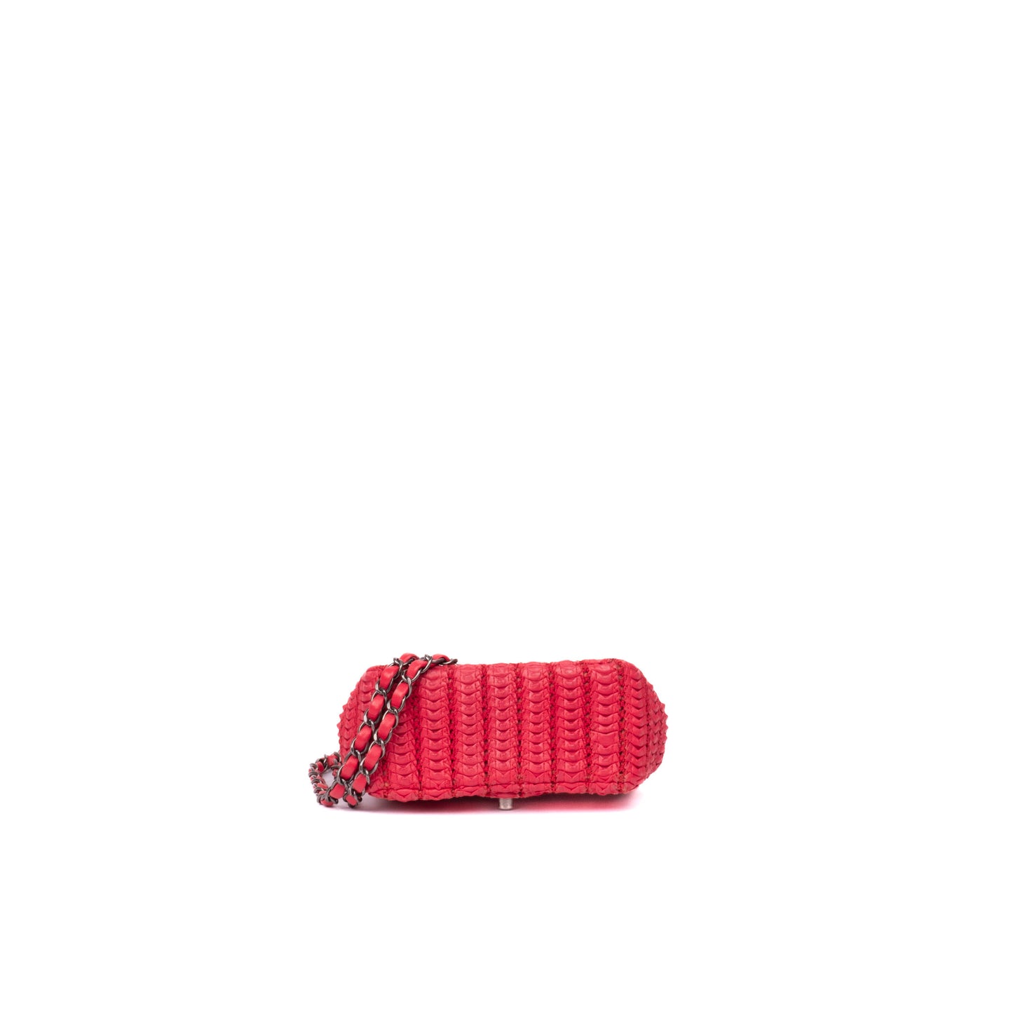 Chanel Hot Pink Mini Paris-Seoul Crochet Lambskin Square Flap Bag